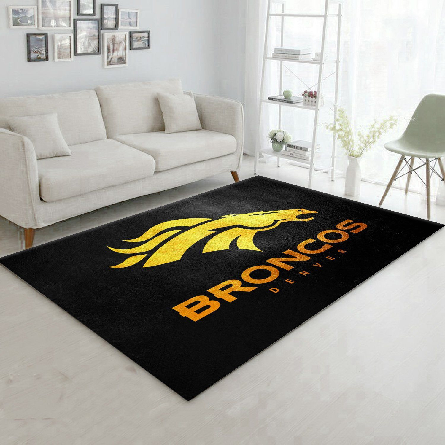 Denver Broncos NFL Area Rug Carpet, Kitchen Rug, Christmas Gift US Decor - Indoor Outdoor Rugs