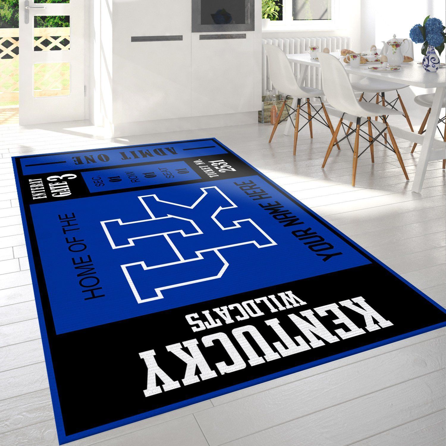 Kentucky Wildcats Ncaa Customizable Rug, Bedroom Rug - Floor US Decor - Indoor Outdoor Rugs