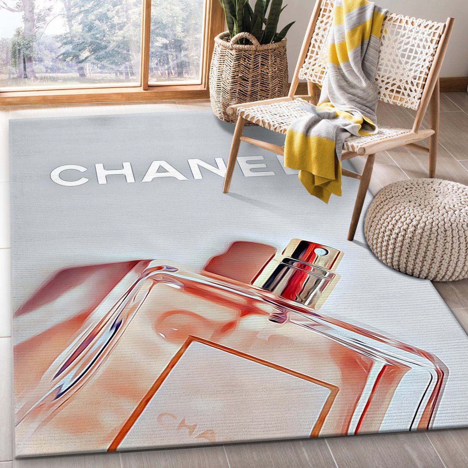 Chanel Perfume Art Rug Living Room Rug Home Decor Floor Decor - Indoor Outdoor Rugs