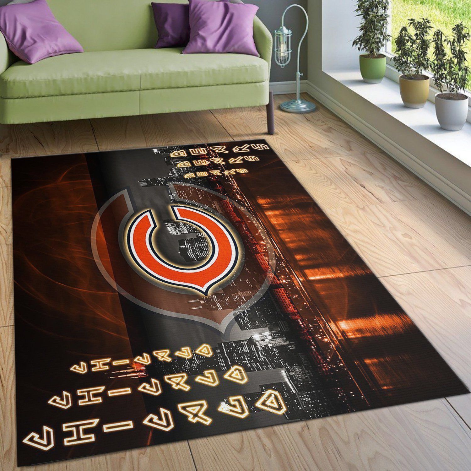 Chicago Bears Nfl Area Rug Living Room Rug Christmas Gift US Decor - Indoor Outdoor Rugs