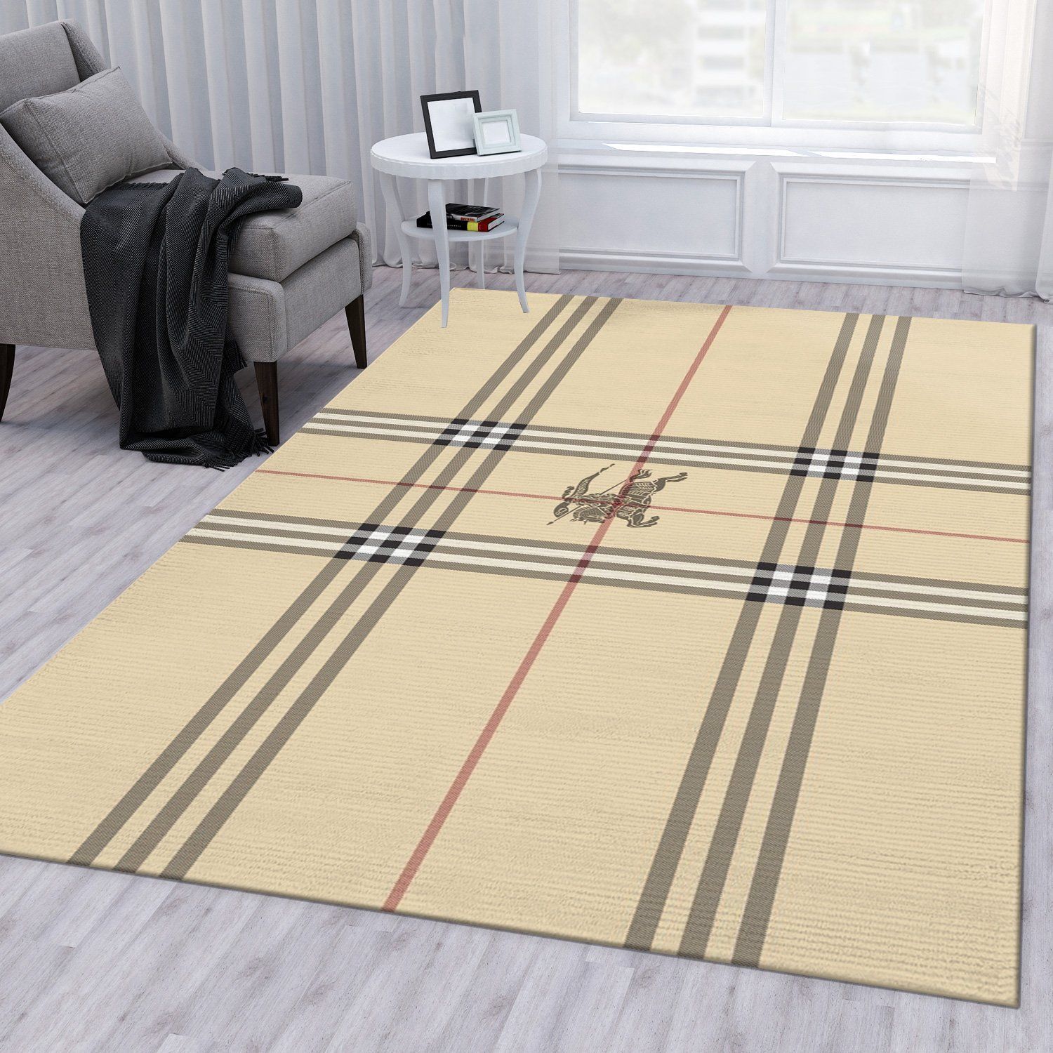 Burberry Ver7 Rug Living Room Rug US Gift Decor - Indoor Outdoor Rugs