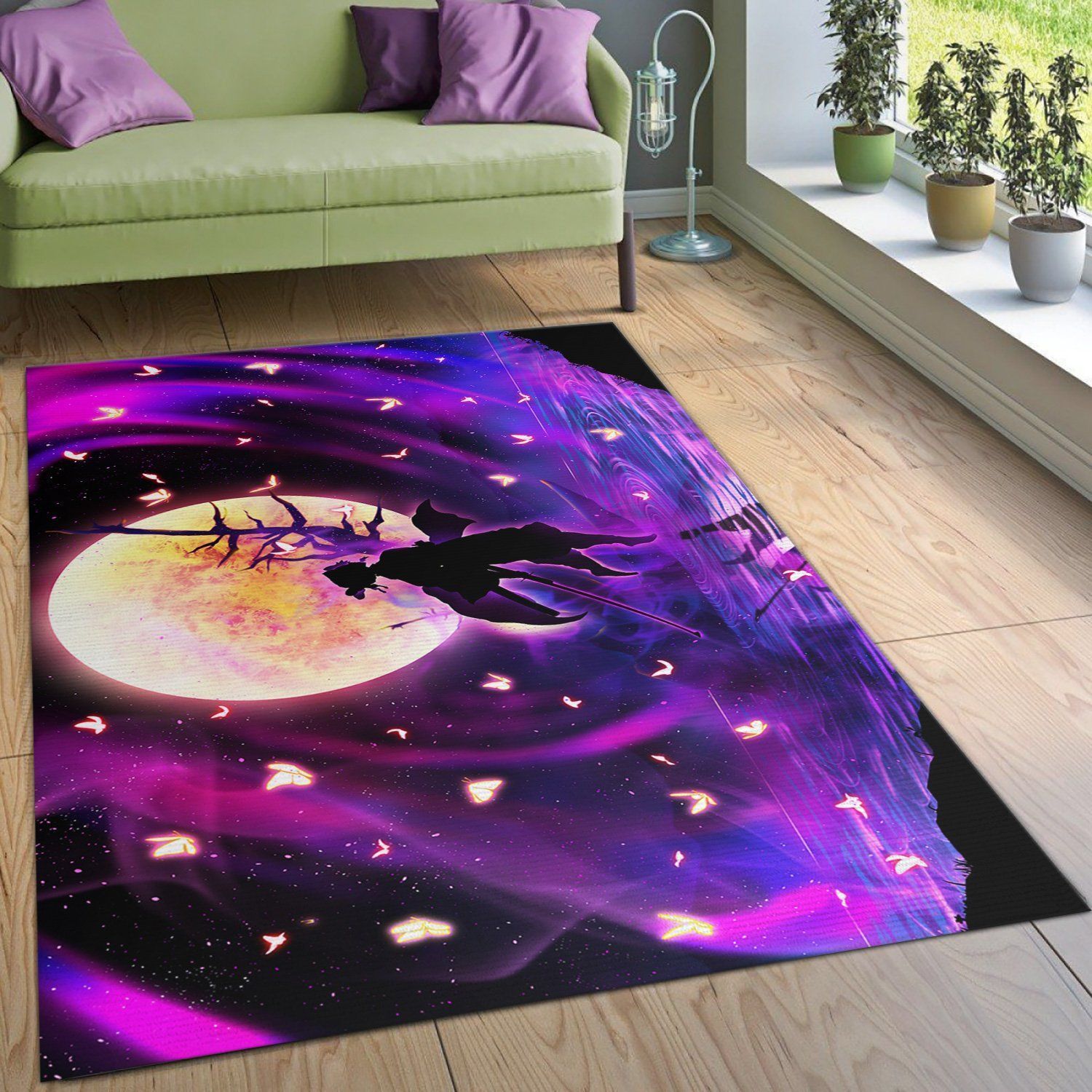 Demon Slayder Anime V5 Area Rug Bedroom Rug Home US Decor - Indoor Outdoor Rugs