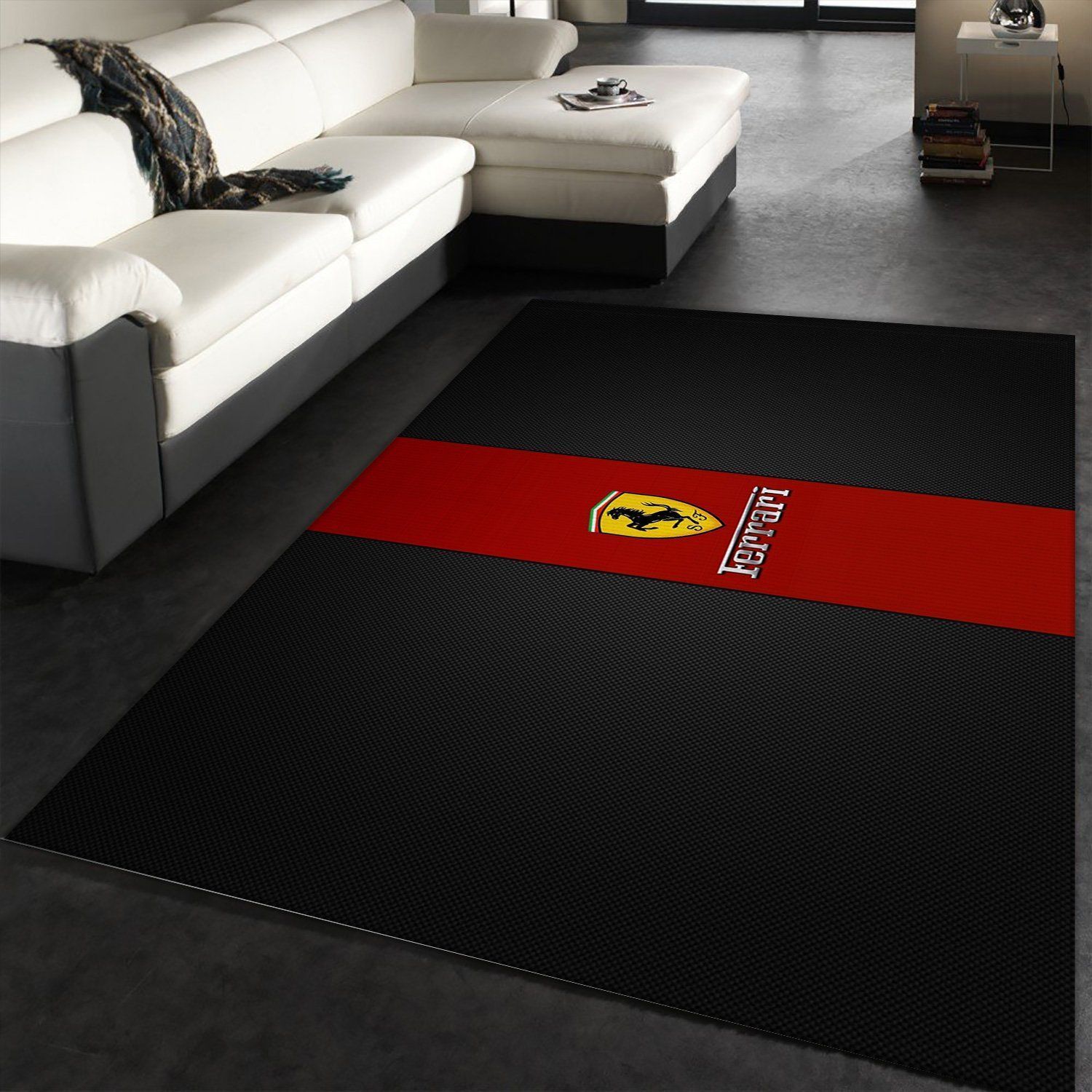 Cool Ferrari Logo Area Rug For Christmas Living Room Home Decor Floor Decor - Indoor Outdoor Rugs