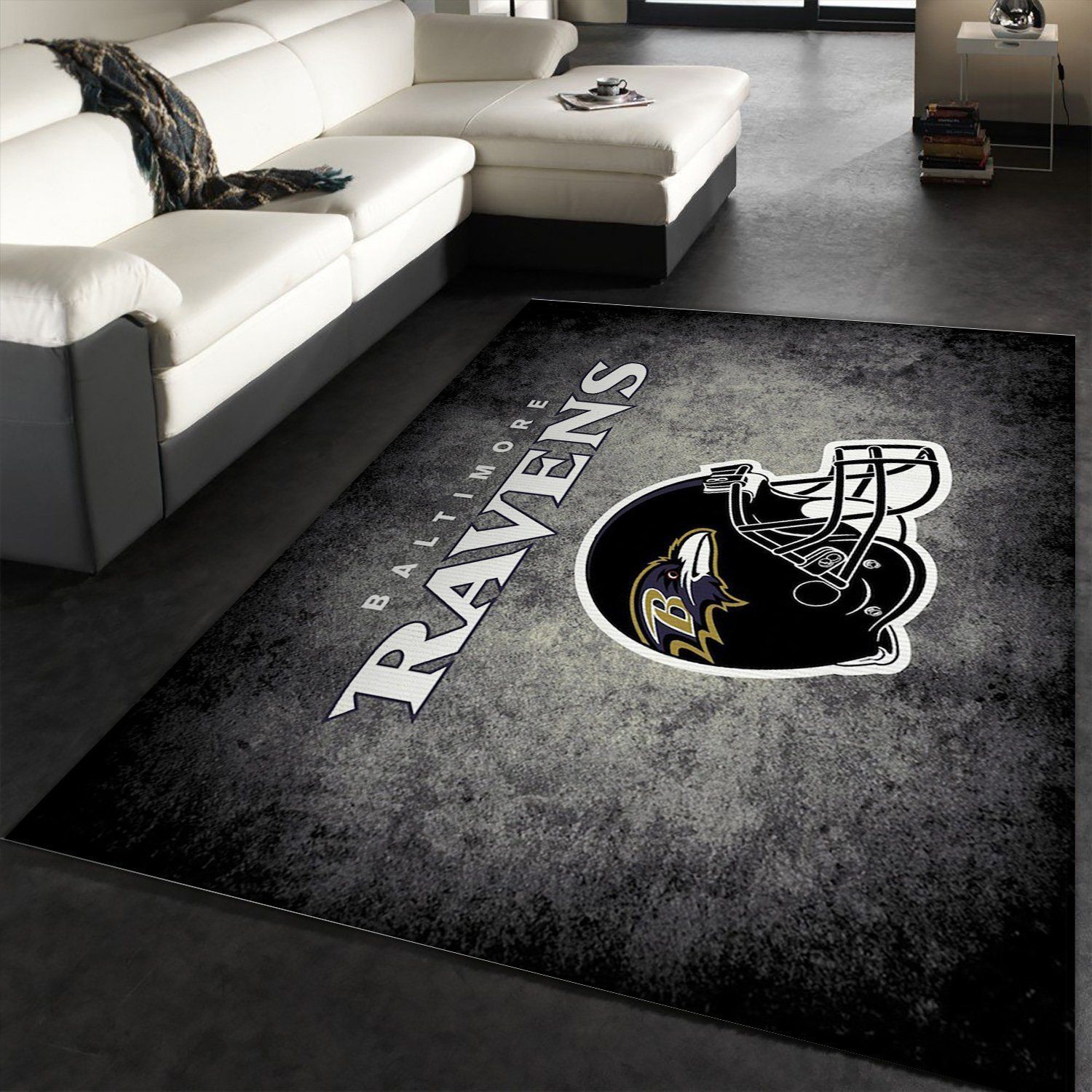 Baltimore Ravens Imperial Distressed Rug NFL Area Rug Carpet, Kitchen Rug, Family Gift US Decor - Indoor Outdoor Rugs