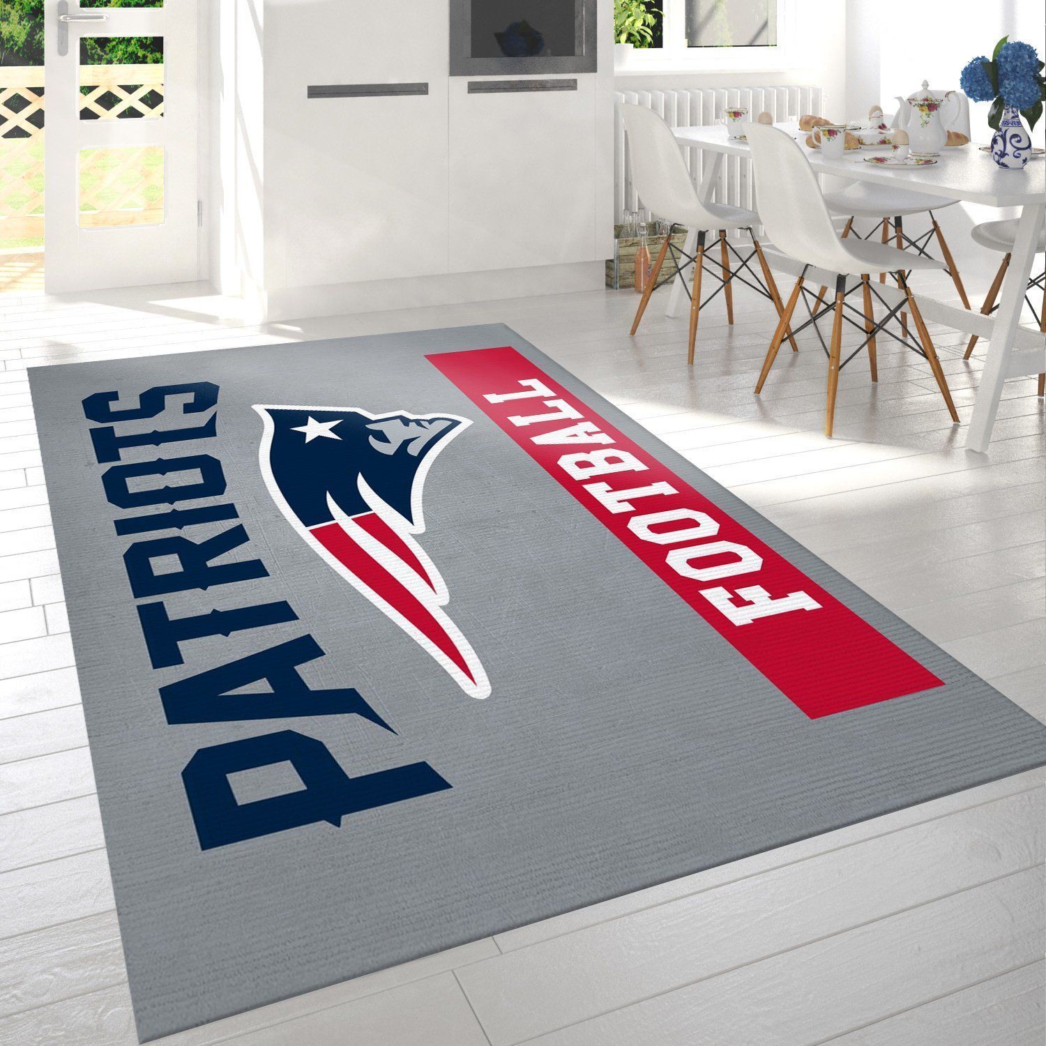 New England Patriots Nfl Logo Area Rug For Gift Living Room Rug US Gift Decor - Indoor Outdoor Rugs