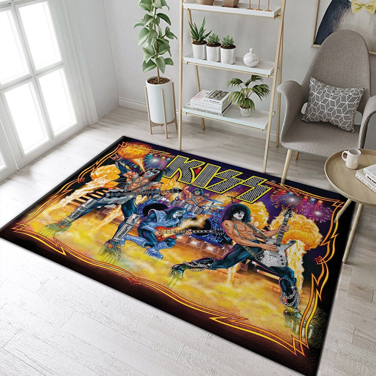 Kiss Area Rug Home Decor Room Decor Area Rugs - Indoor Outdoor Rugs