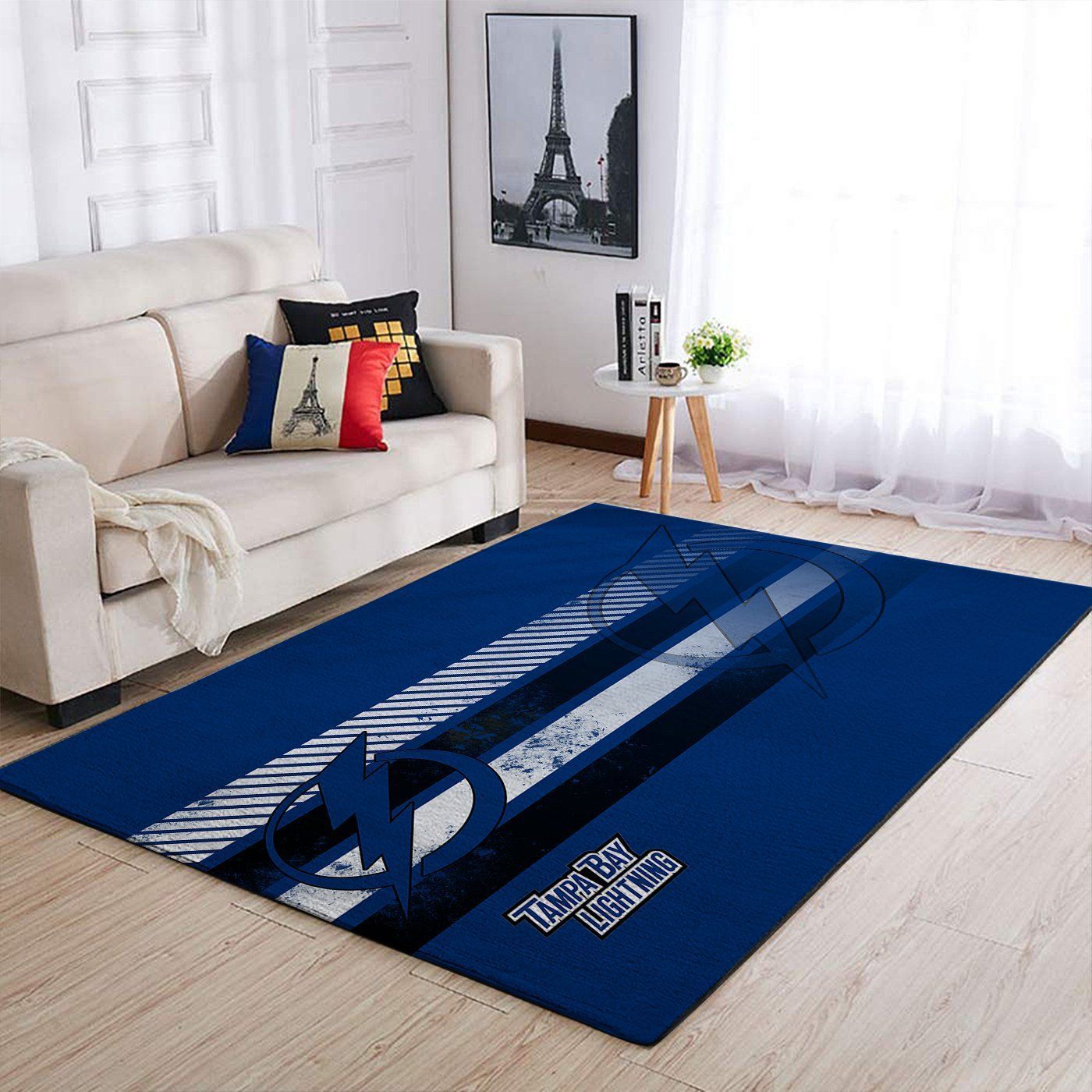 Tampa Bay Lightning Nhl Team Logo Nice Gift Home Decor Rectangle Area Rug - Indoor Outdoor Rugs