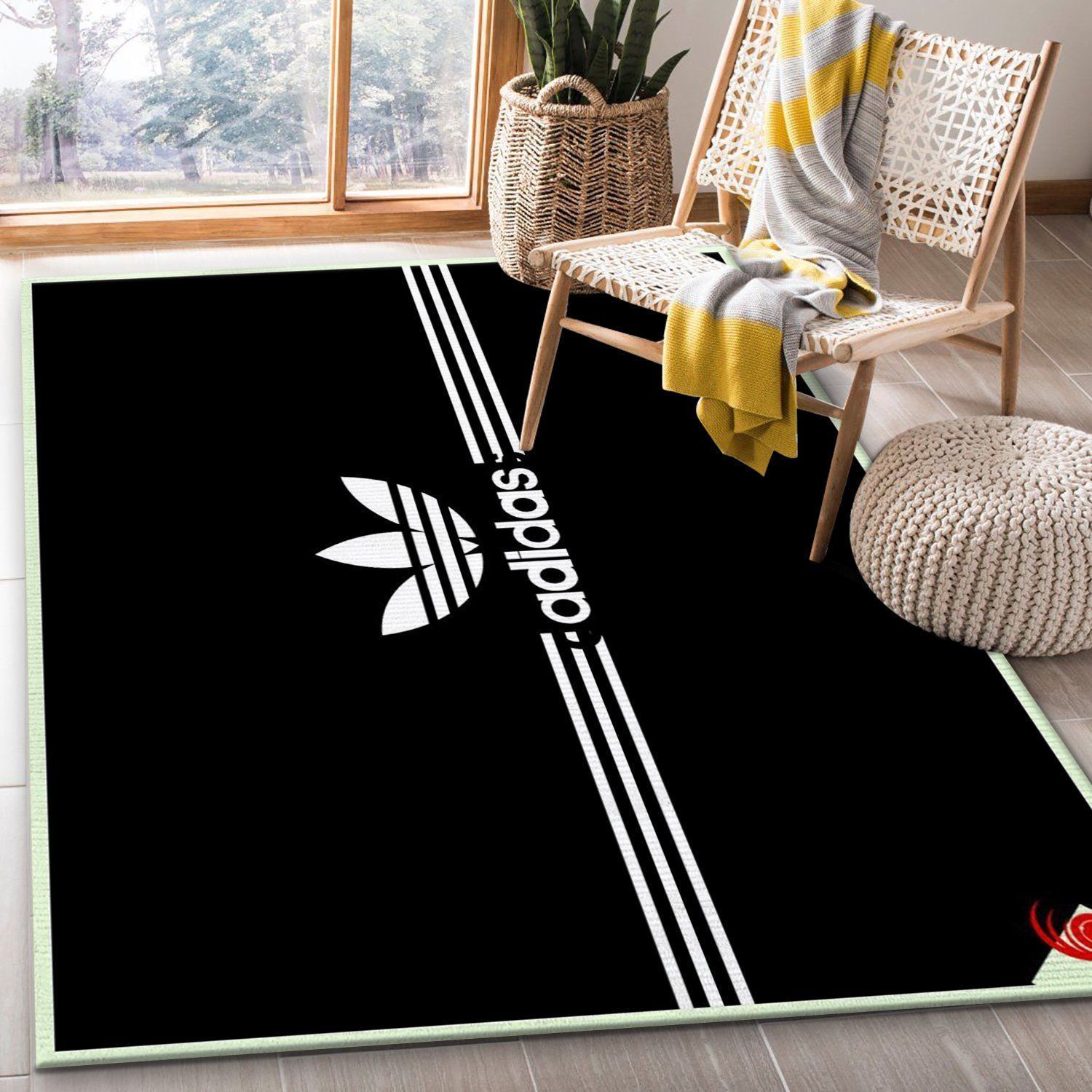 Adidas Area Rug Bedroom Rug US Gift Decor - Indoor Outdoor Rugs