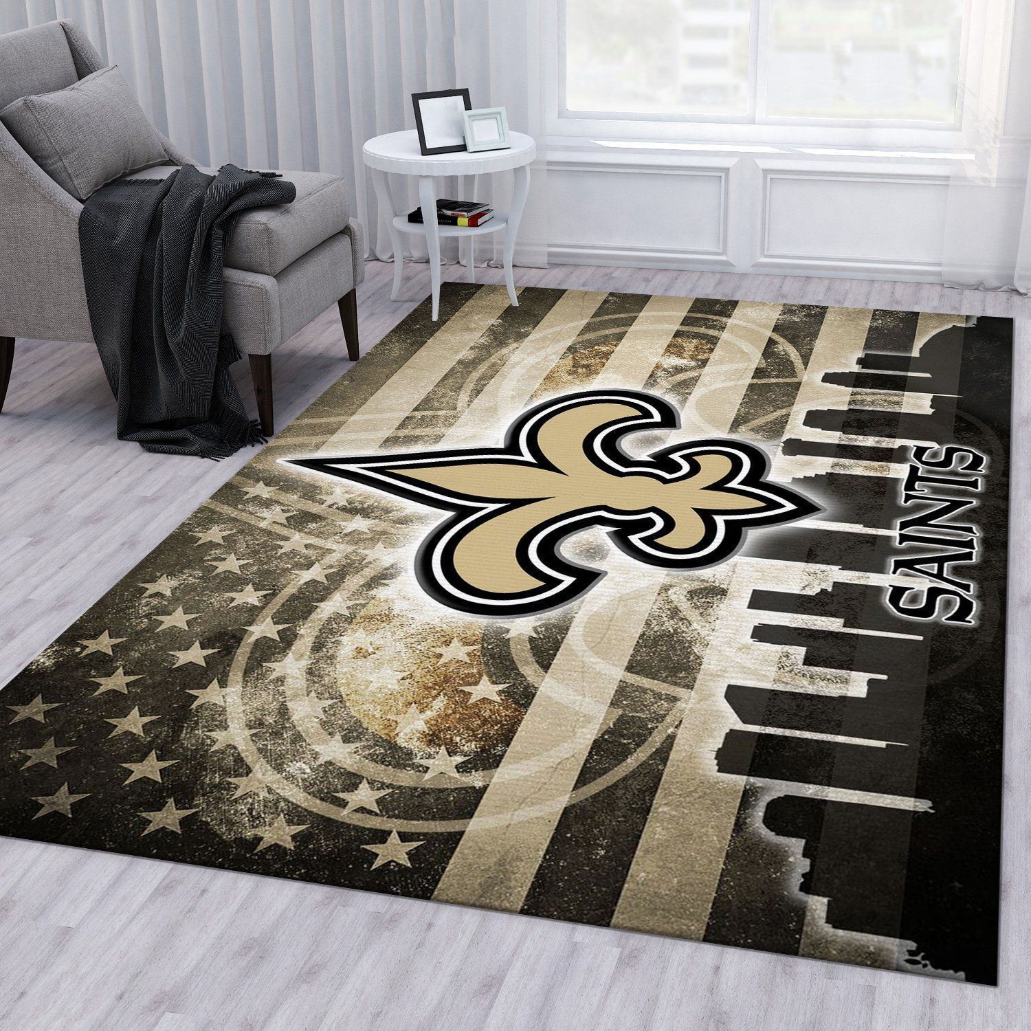 New Orleans Saints NFL Area Rug Living Room Rug Home US Decor - Indoor Outdoor Rugs