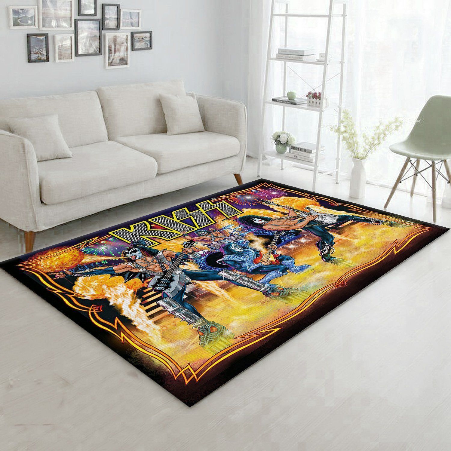 Kiss Area Rug Home Decor Room Decor Area Rugs - Indoor Outdoor Rugs