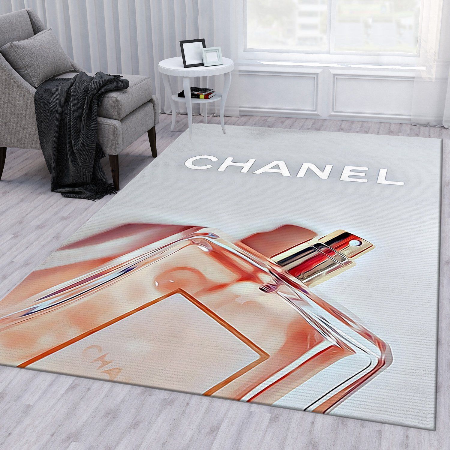 Chanel Perfume Art Rug Living Room Rug Home Decor Floor Decor - Indoor Outdoor Rugs