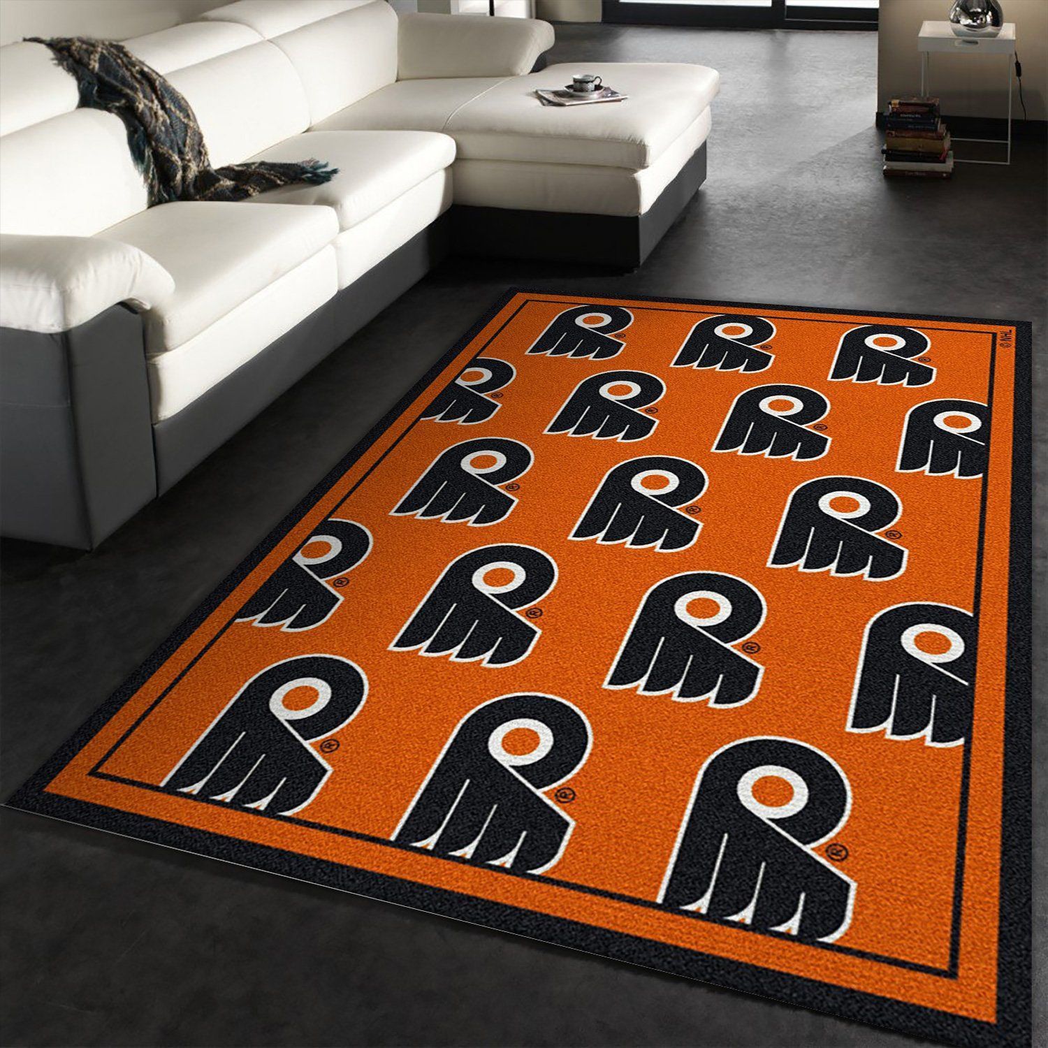 Nhl Repeat Philadelphia Flyers Team Logo Area Rug, Living Room Rug, Christmas Gift US Decor - Indoor Outdoor Rugs