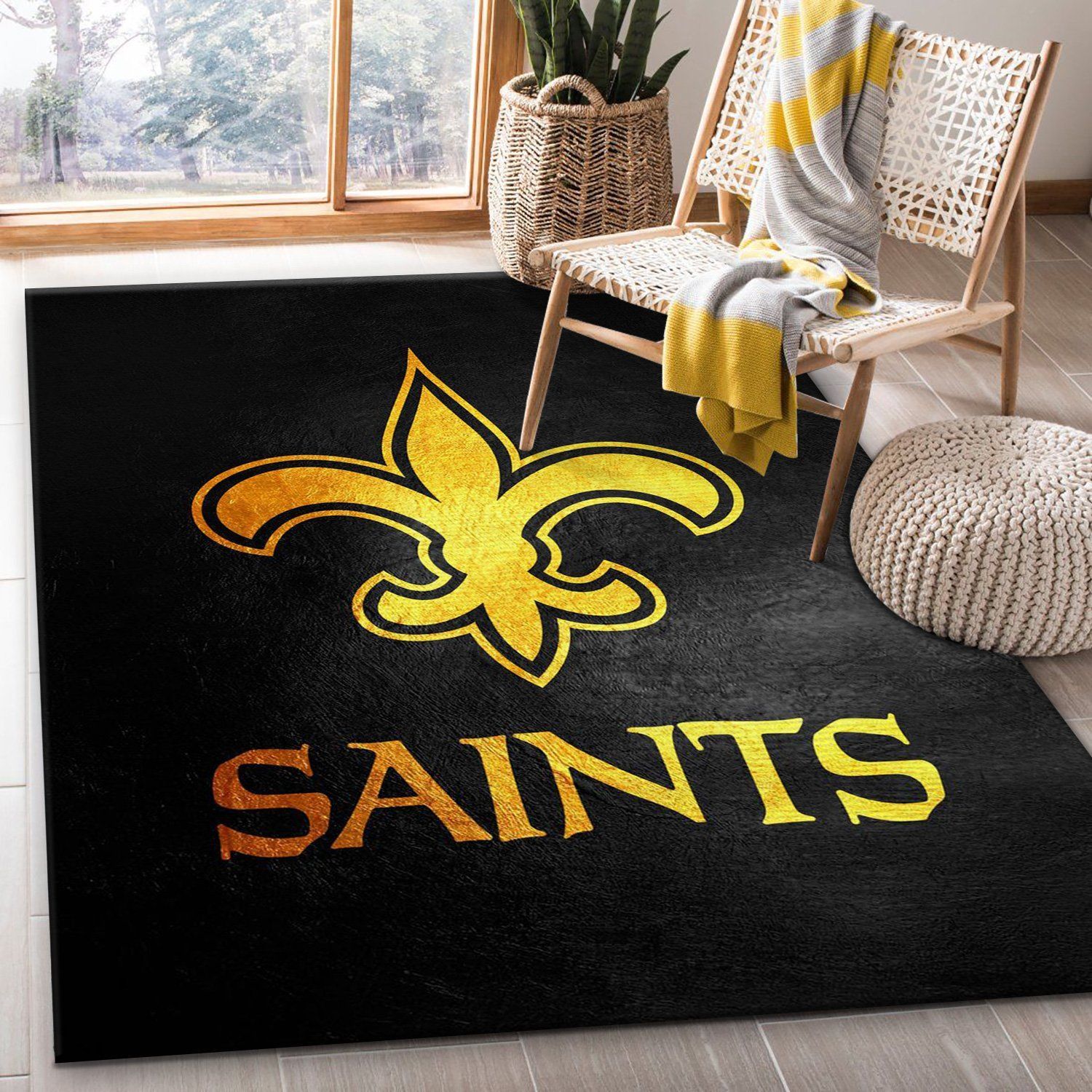 New Orleans Saints NFL Area Rug, Living Room Rug, Family Gift US Decor - Indoor Outdoor Rugs