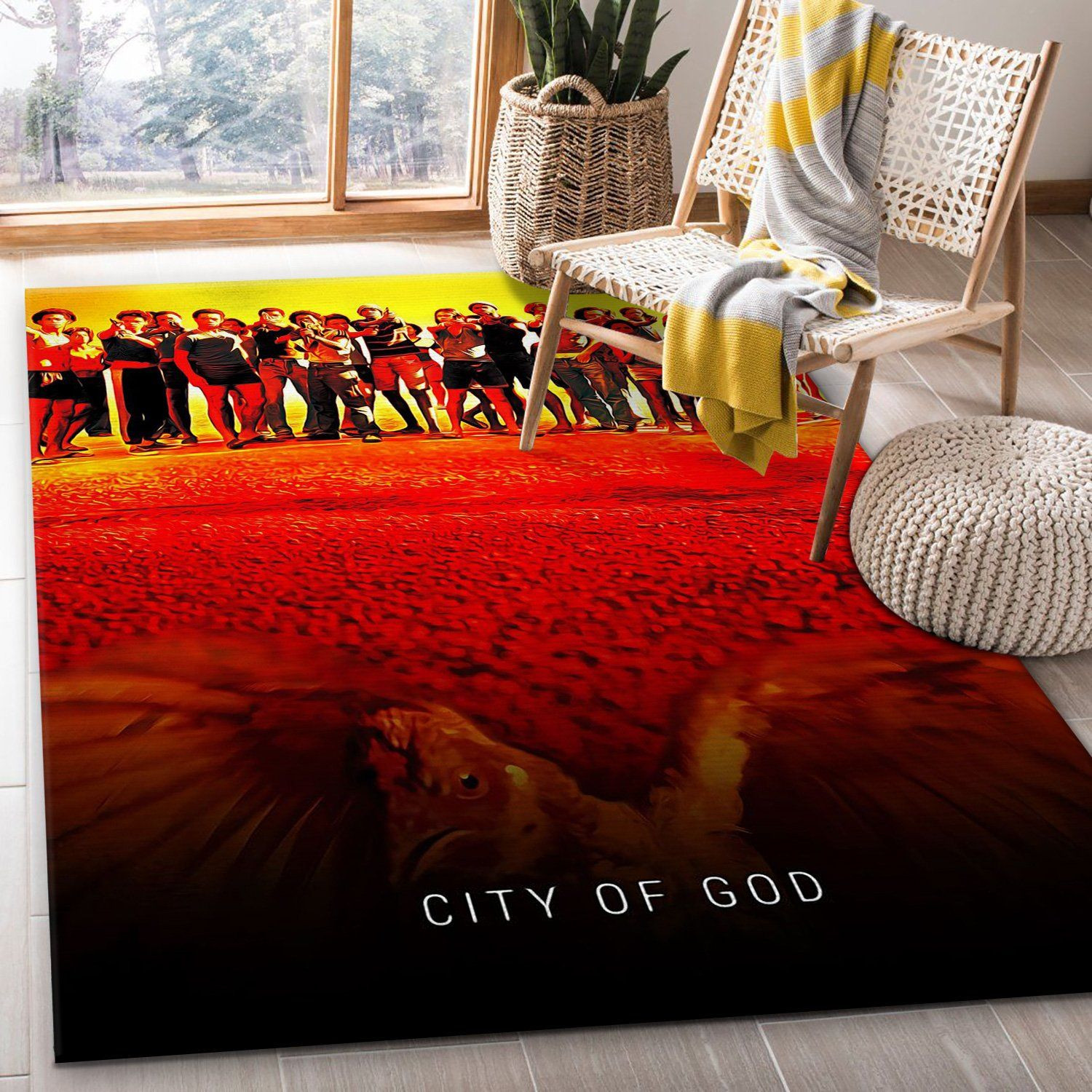 City Of God 2002 Rug Art Painting Movie Rugs US Gift Decor - Indoor Outdoor Rugs