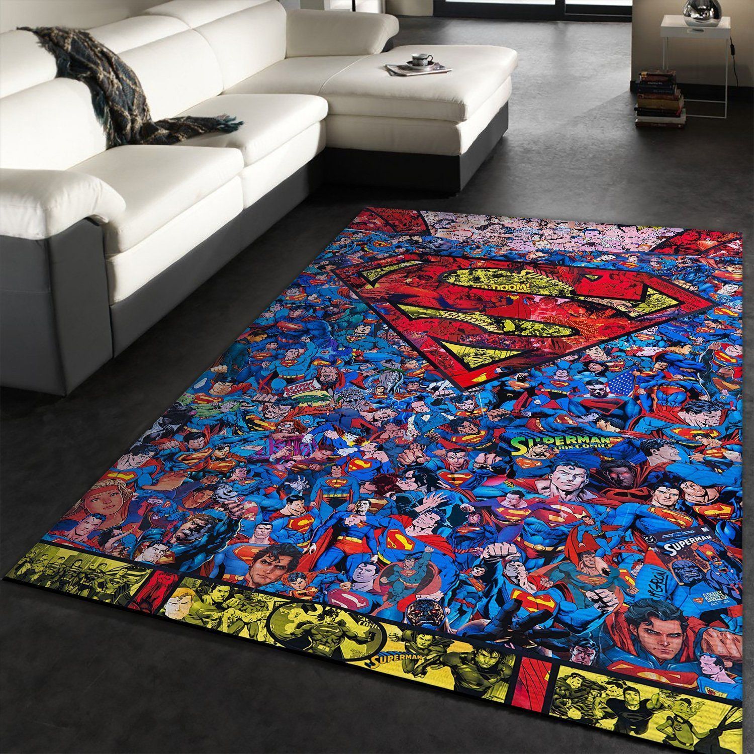 Superman Area Rug Home Decor Bedroom Living Room Decor Living Room Rugs Floor Decor - Indoor Outdoor Rugs