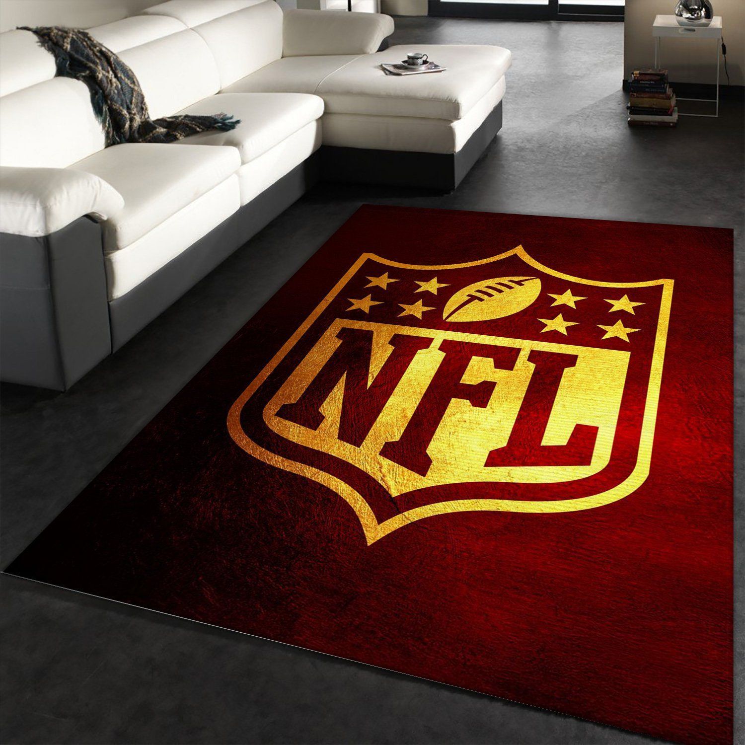 Nfl Red And Gold NFL Area Rug, Kitchen Rug, Family Gift US Decor - Indoor Outdoor Rugs