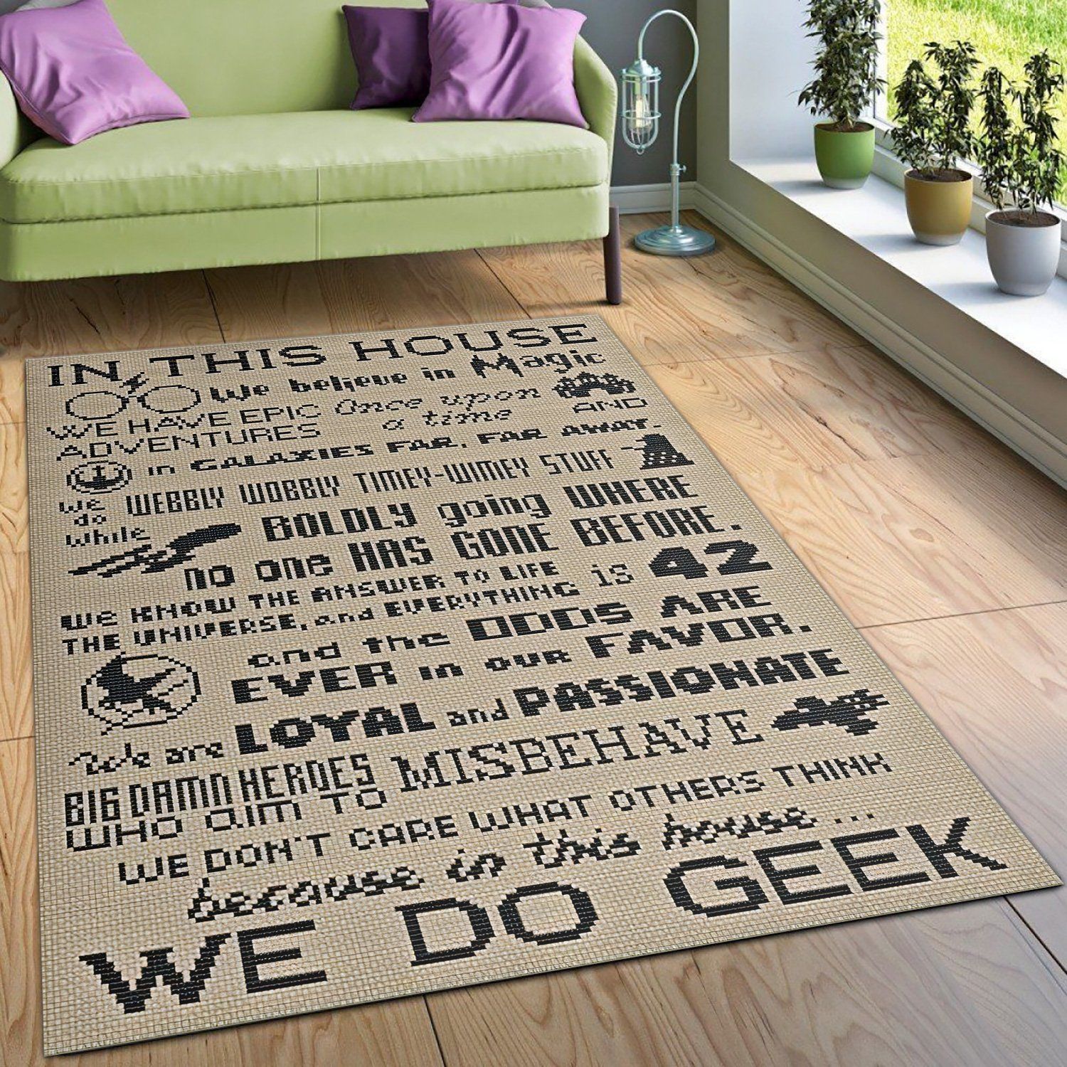 We Do Geek Area Rug Geeky Carpet Floor Decor - Indoor Outdoor Rugs