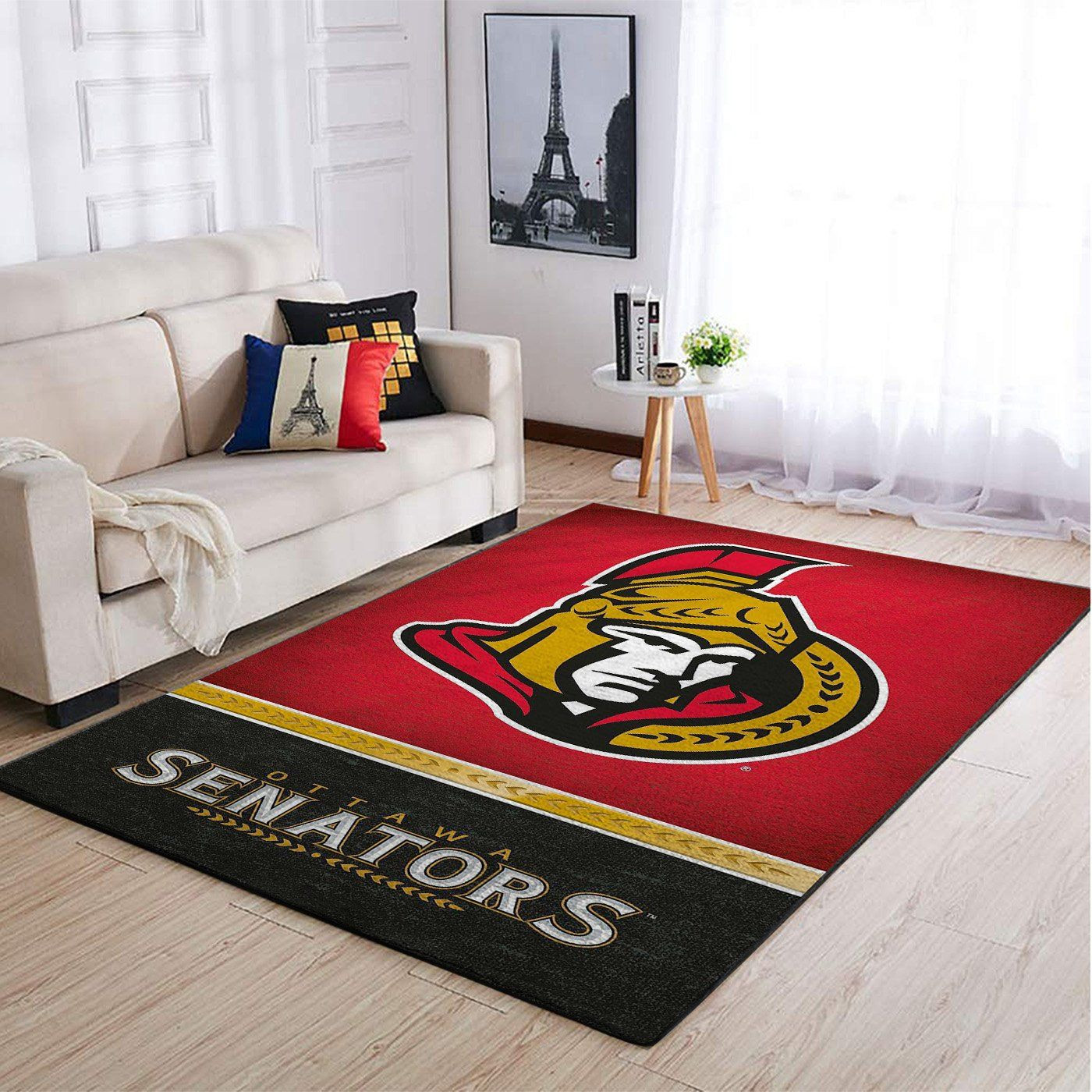 Ottawa Senators Nhl Team Logo Style Nice Gift Home Decor Rectangle Area Rug - Indoor Outdoor Rugs