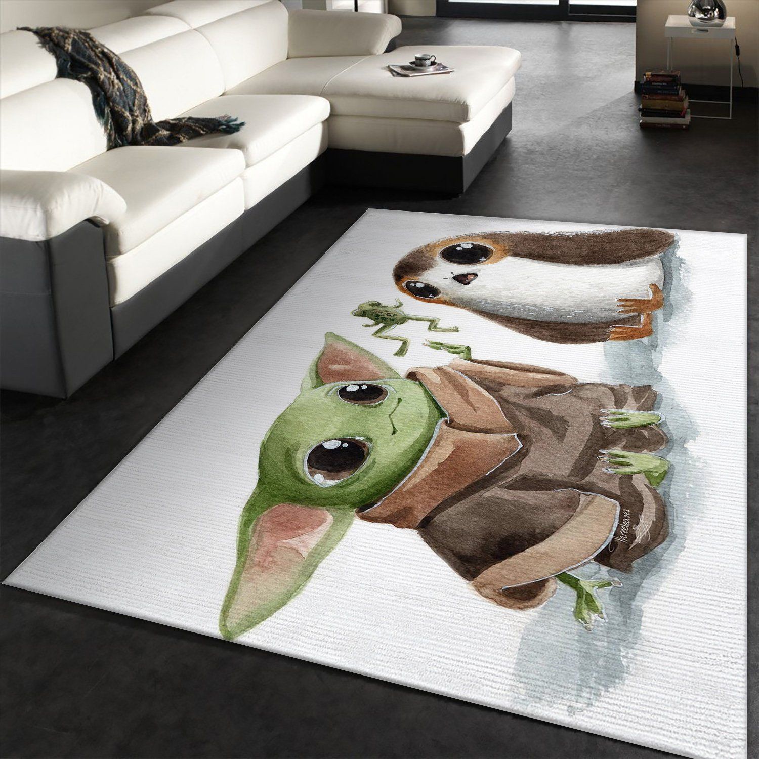 Baby Yoda Adorable Area Rug Geeky Carpet home decor Bedroom Living Room decor - Indoor Outdoor Rugs