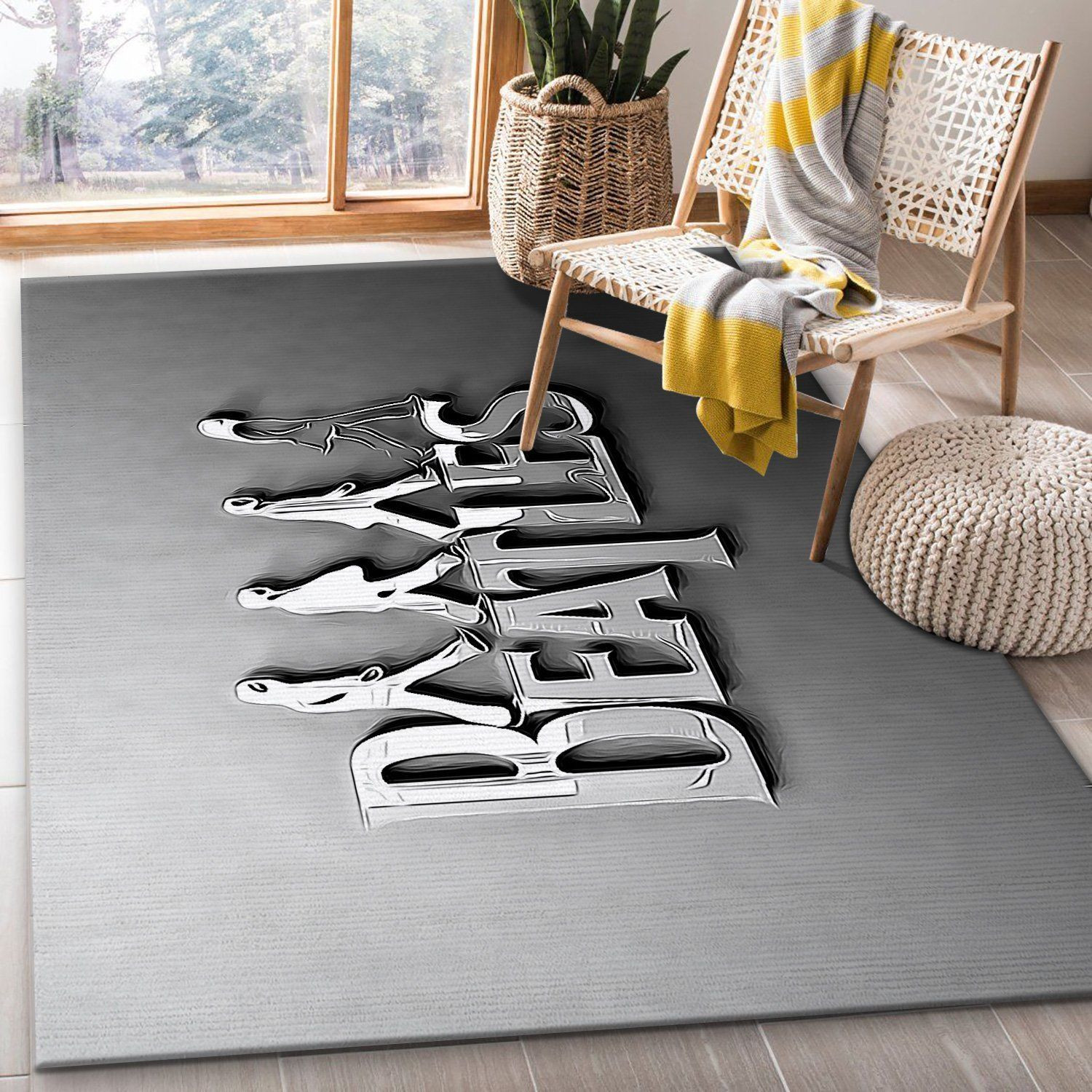 Beatles Logo Area Rug Living Room Rug Christmas Gift US Decor - Indoor Outdoor Rugs