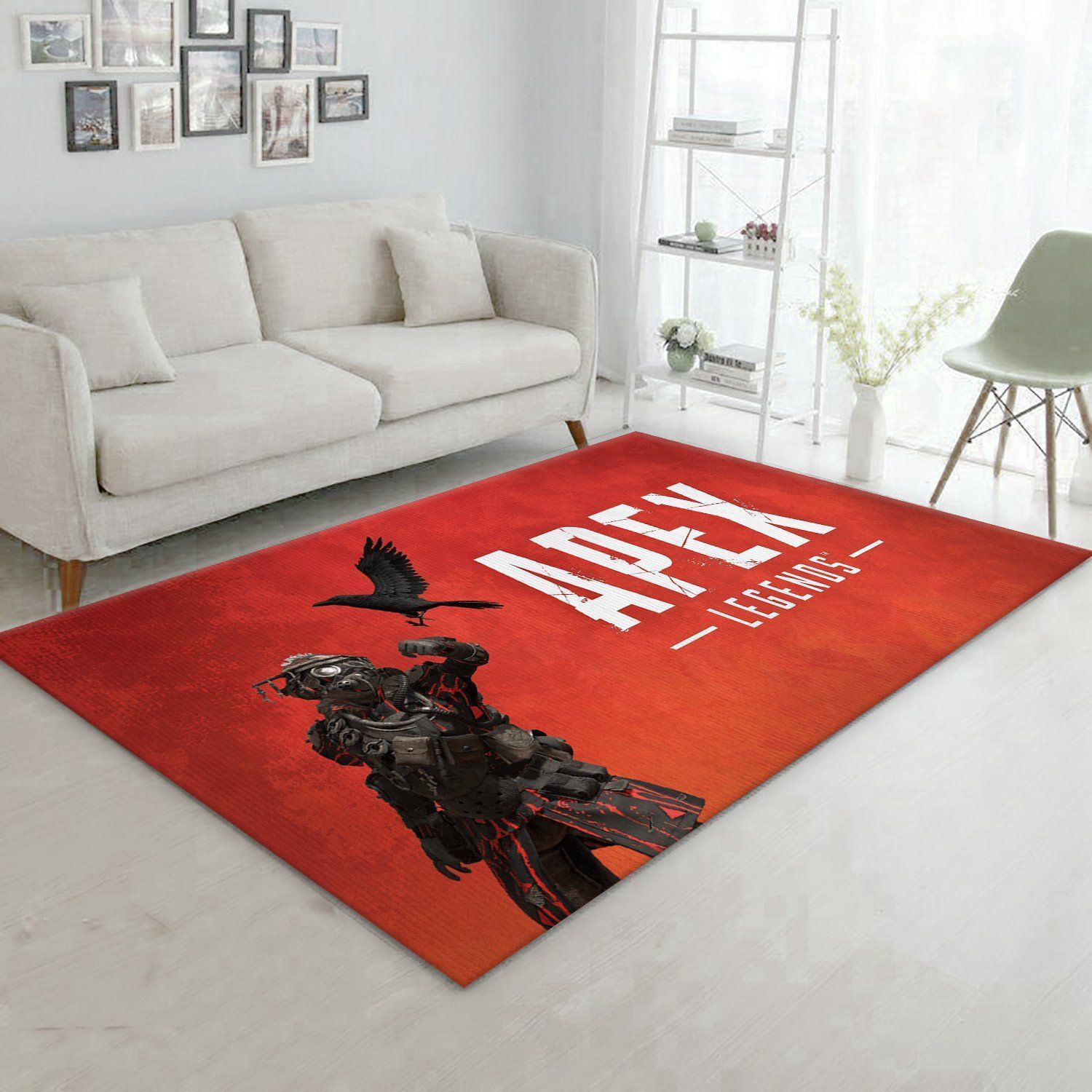 Apex Legends Blood Hound Red Crow Raven Gaming Area Rug Bedroom Rug Home US Decor - Indoor Outdoor Rugs