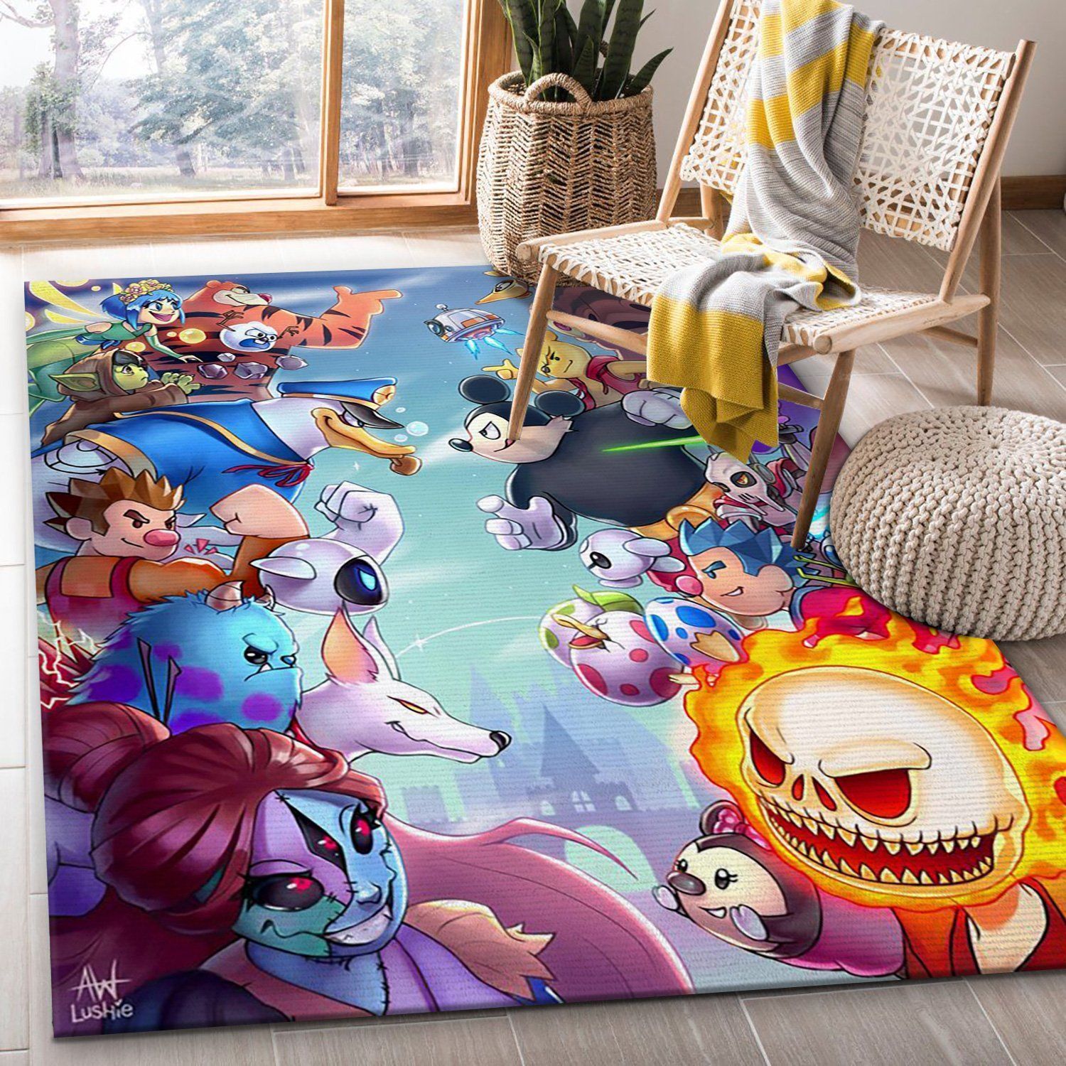 Disney Evolutions All Stars Area Rug Carpet, Bedroom, Home Decor - Indoor Outdoor Rugs