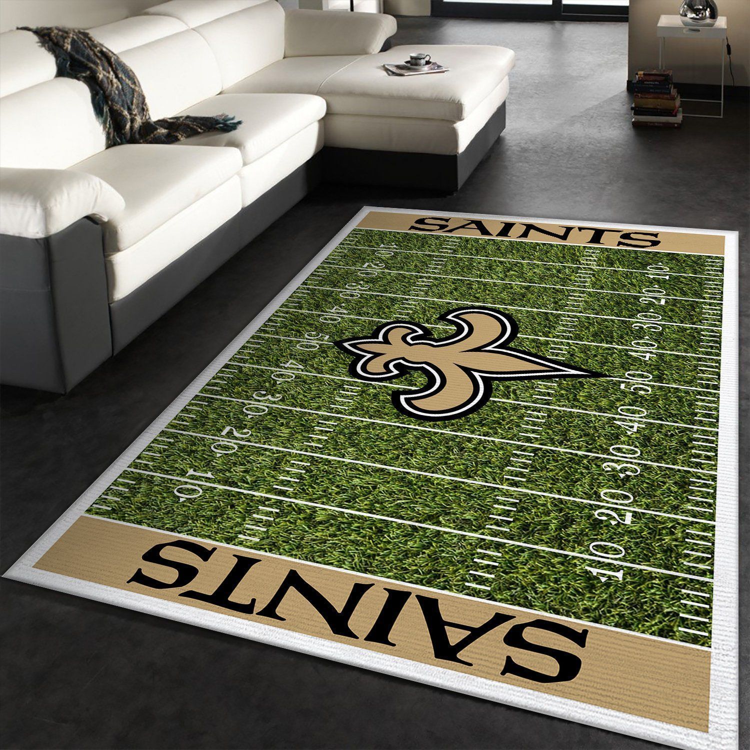 New Orleans Saints Nfl Rug Room Carpet Sport Custom Area Floor Home Decor V4 - Indoor Outdoor Rugs