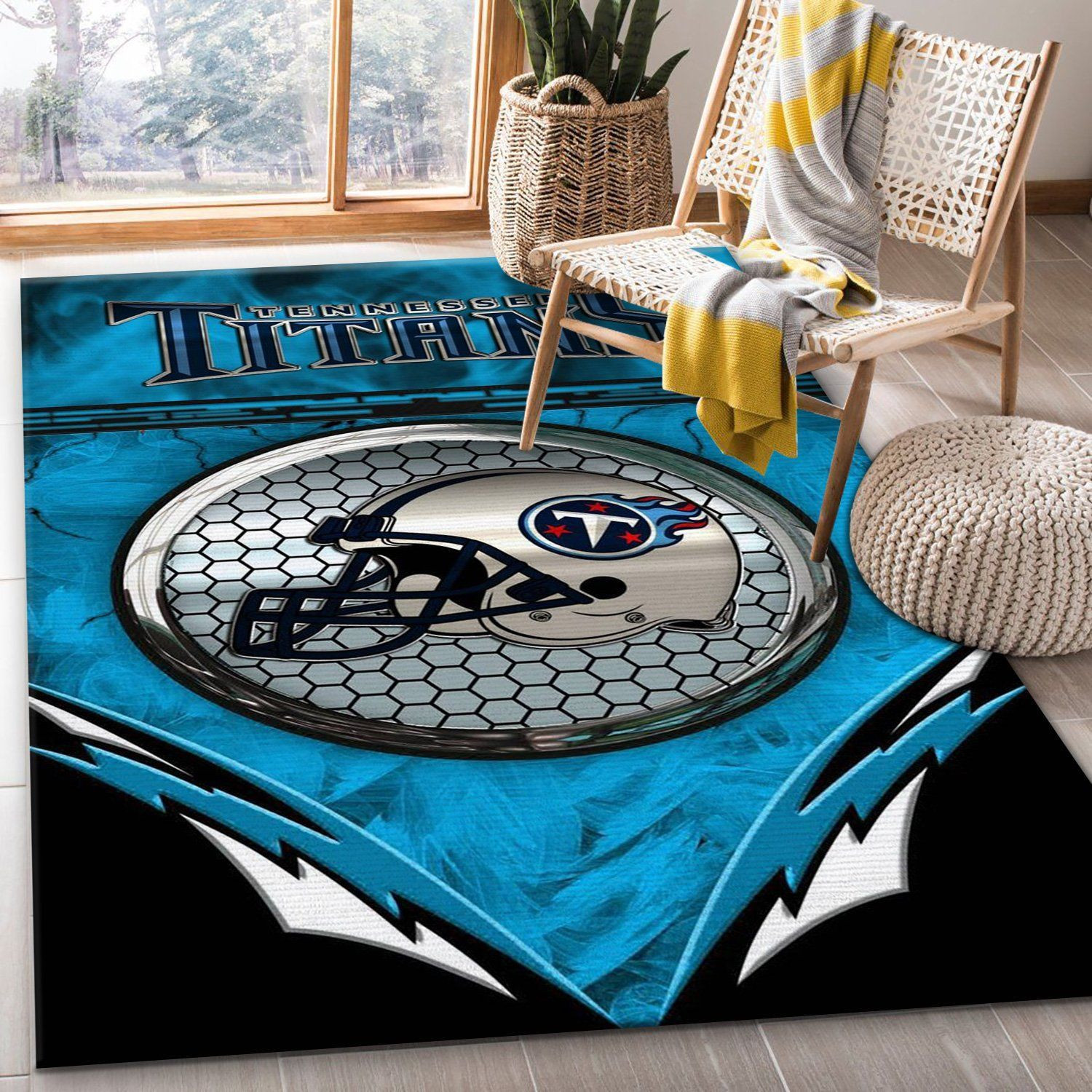 Tennessee Titans 2 NFL Christmas Gift Rug Living Room Rug Home Decor Floor Decor - Indoor Outdoor Rugs