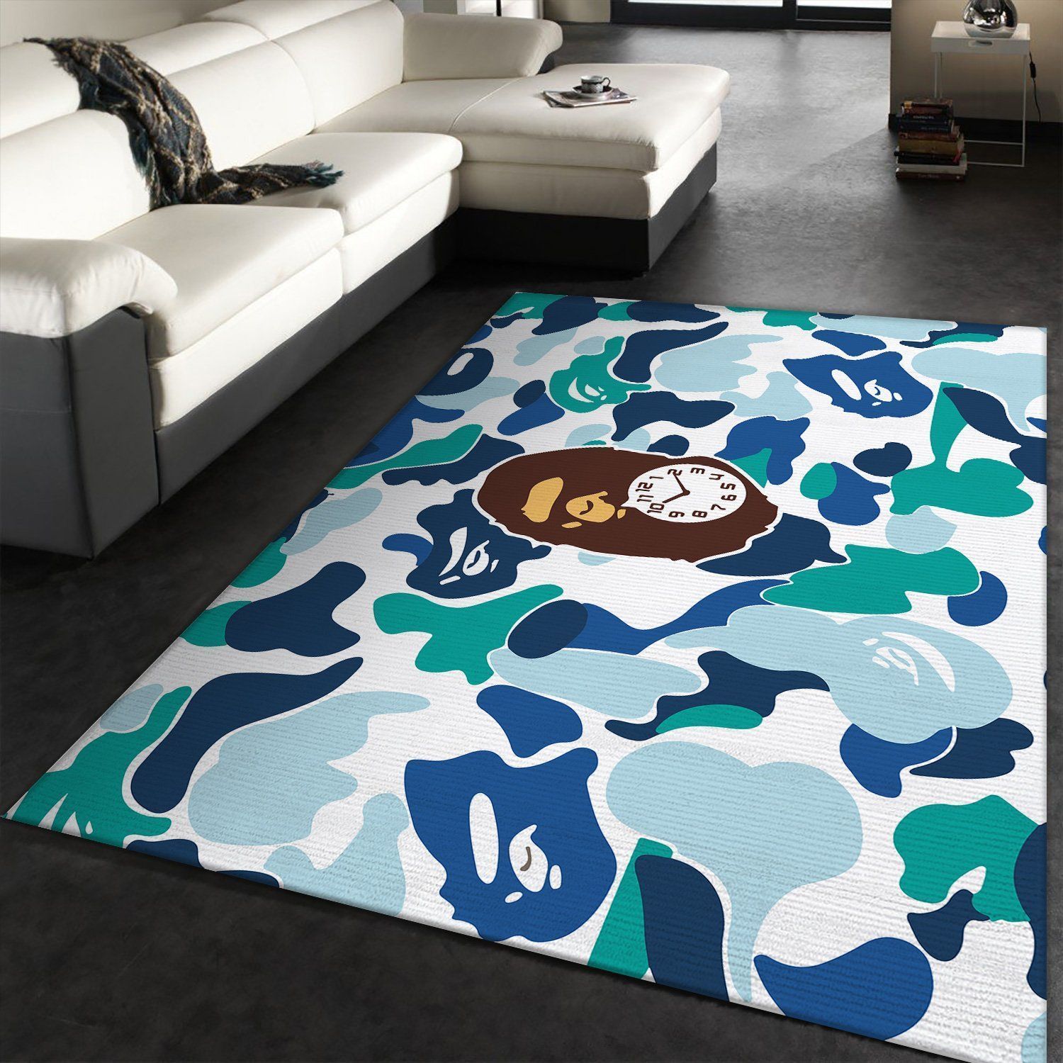 Bape Fashion Brand Camouflage Monkey Area Rugs Living Room Carpet FN131133 Christmas Gift Floor Decor The US Decor - Indoor Outdoor Rugs