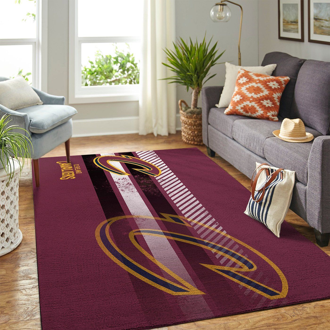 Cleveland Cavaliers Nba Team Logo Nice Gift Home Decor Rectangle Area Rug - Indoor Outdoor Rugs