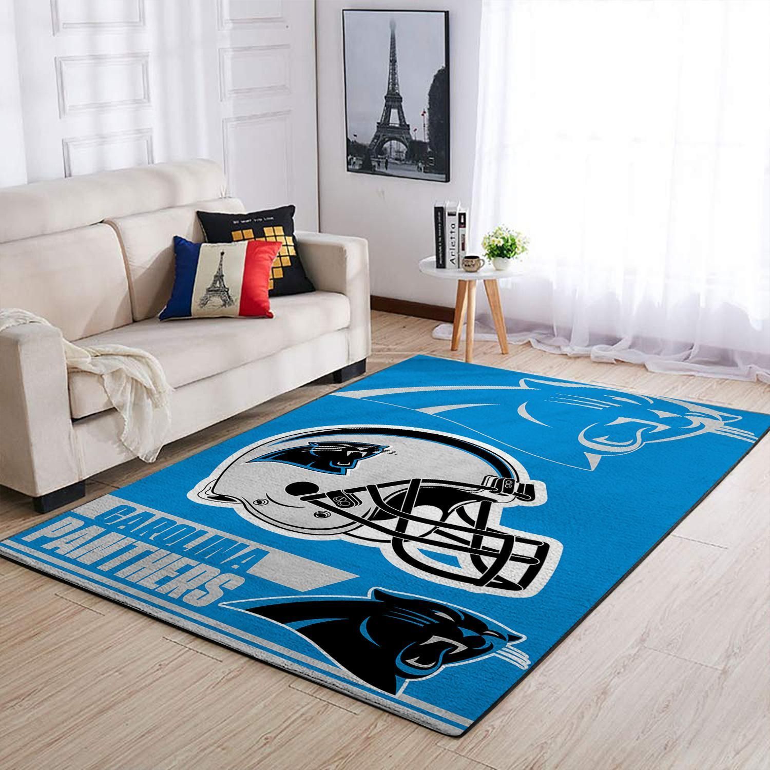 Carolina Panthers Nfl Team Logo Helmet Nice Gift Home Decor Area Rug Rugs For Living Room Rug Home Decor - Indoor Outdoor Rugs