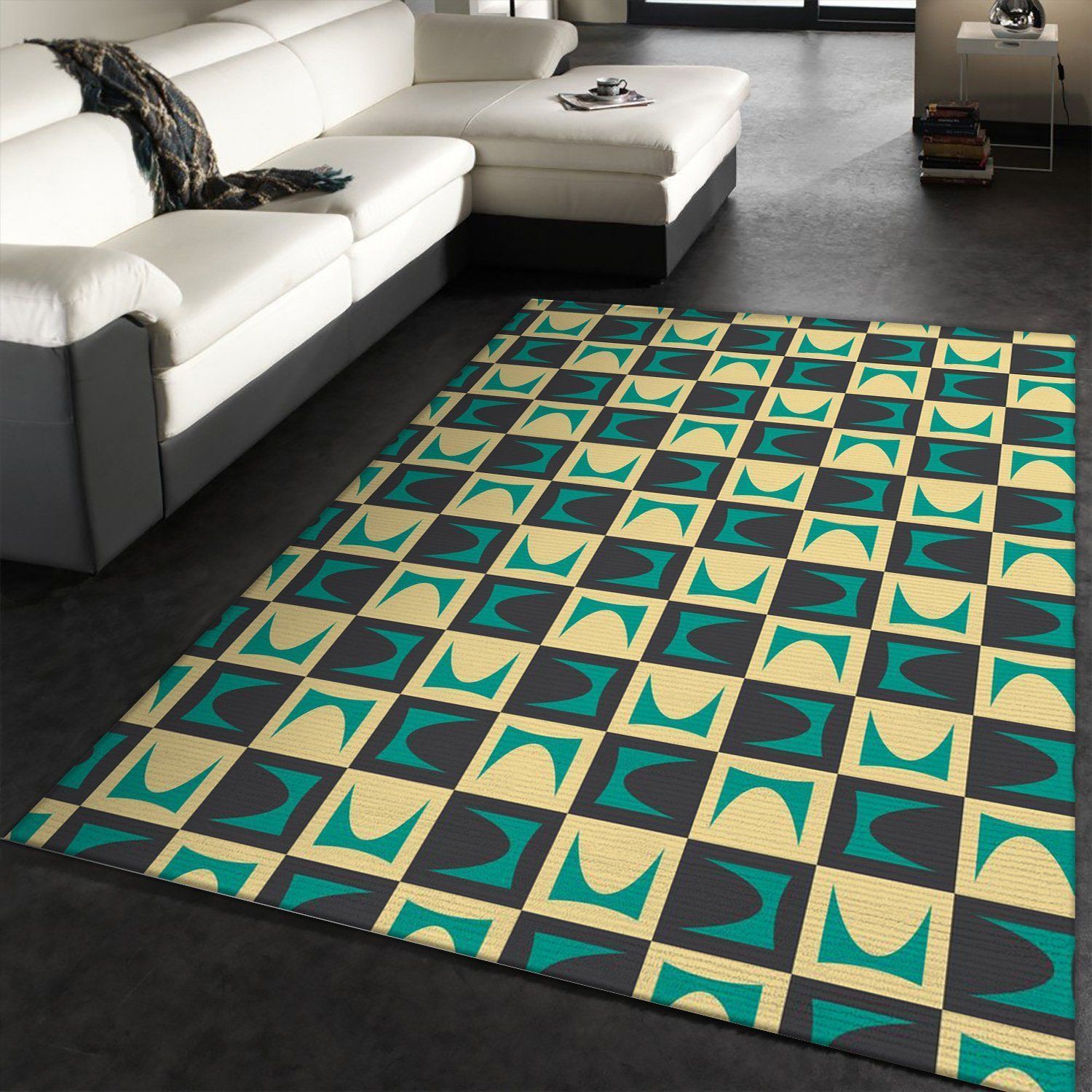 Midcentury Pattern 27 Area Rug, Living Room Rug, Family Gift US Decor - Indoor Outdoor Rugs