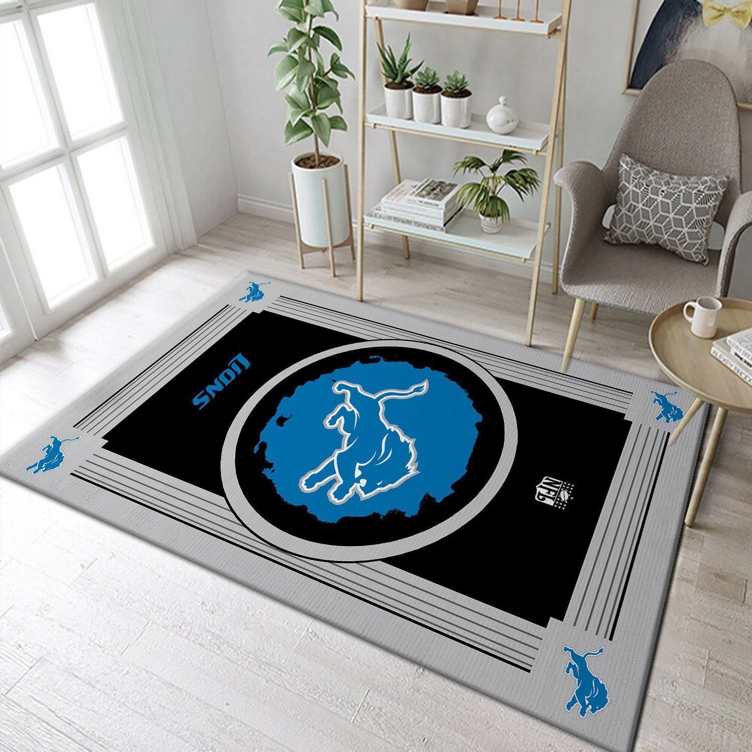 Detroit Lions NFL Logo Style Area Rugs Living Room Carpet Floor Decor The US Decor - Indoor Outdoor Rugs