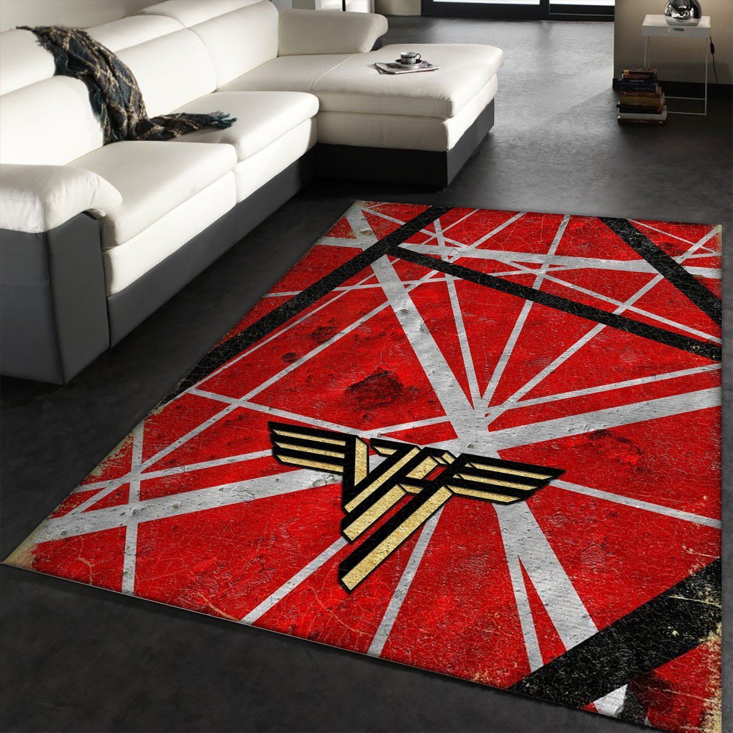 Edward Van H Guitar Area Rug Carpet Living Room Rug Christmas Gift US Decor - Indoor Outdoor Rugs