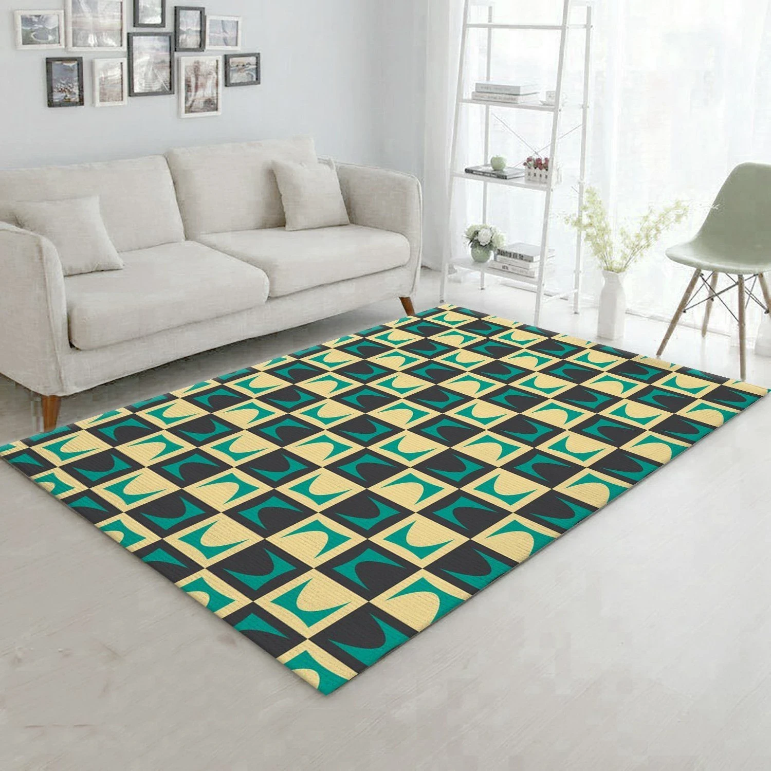 Midcentury Pattern 27 Area Rug, Living Room Rug, Family Gift US Decor - Indoor Outdoor Rugs