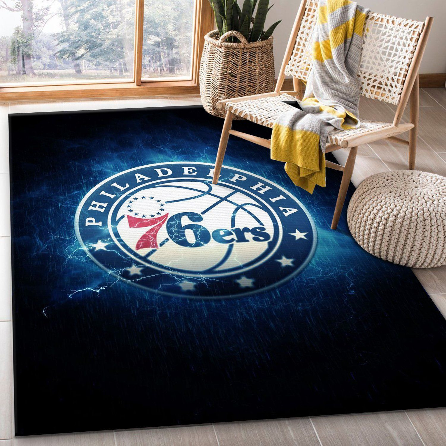 Philadelphia Sixers NFL Area Rug Living Room Rug Christmas Gift US Decor - Indoor Outdoor Rugs