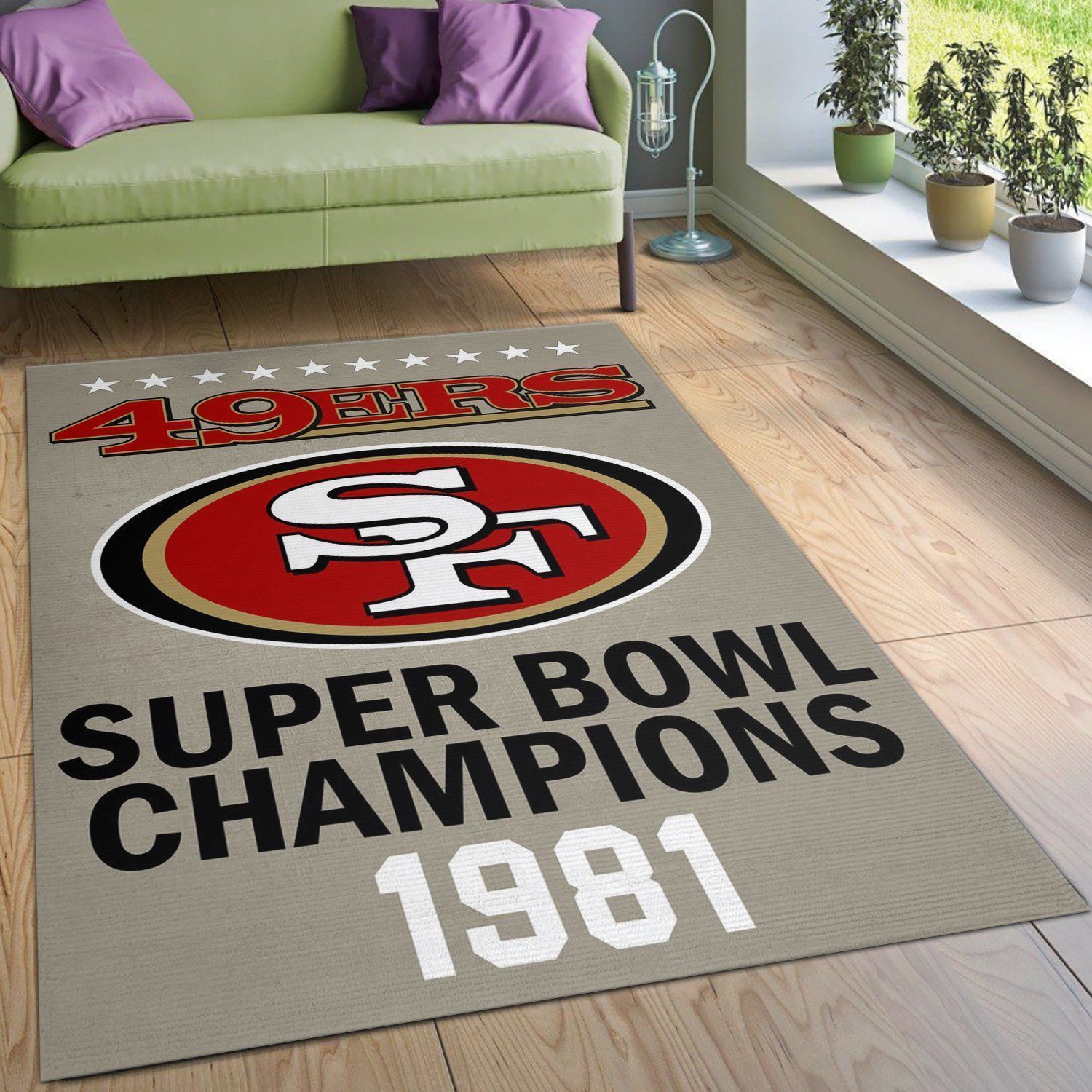 San Francisco 49ers 1981 Nfl Football Team Area Rug For Gift Bedroom Rug Christmas Gift US Decor - Indoor Outdoor Rugs