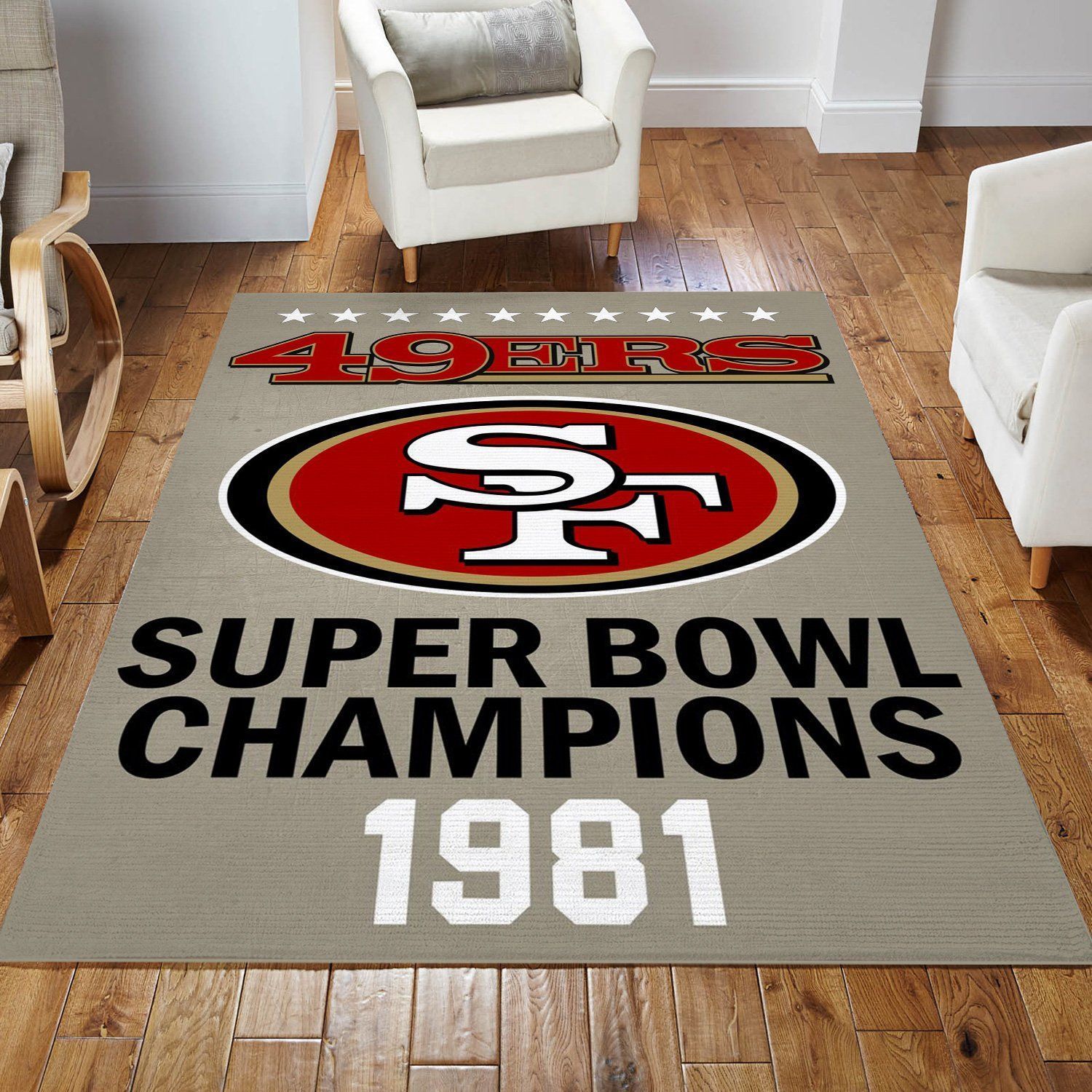 San Francisco 49ers 1981 Nfl Football Team Area Rug For Gift Bedroom Rug Christmas Gift US Decor - Indoor Outdoor Rugs