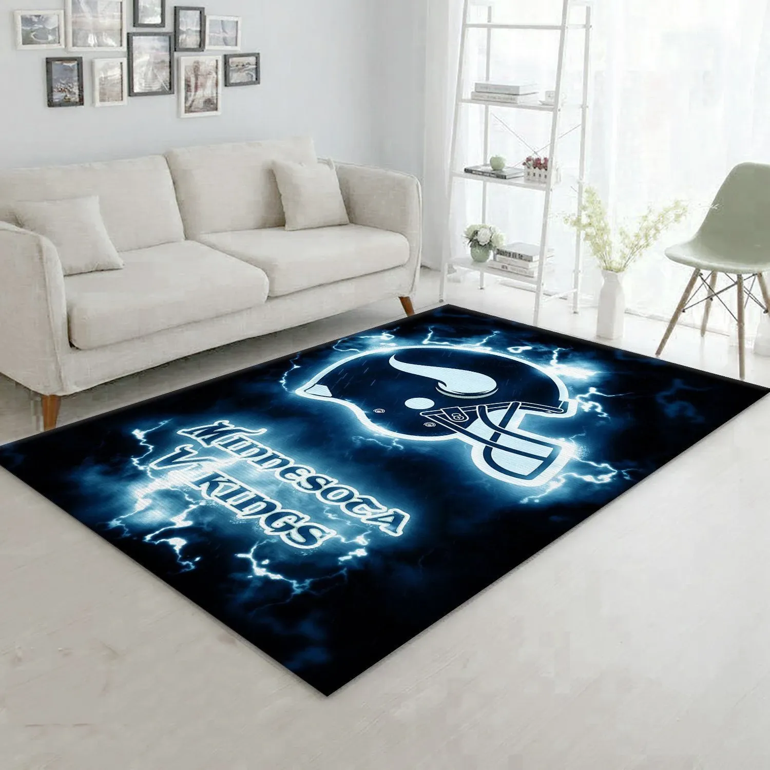 Minnesota Vikings NFL Area Rug Bedroom Rug US Gift Decor - Indoor Outdoor Rugs