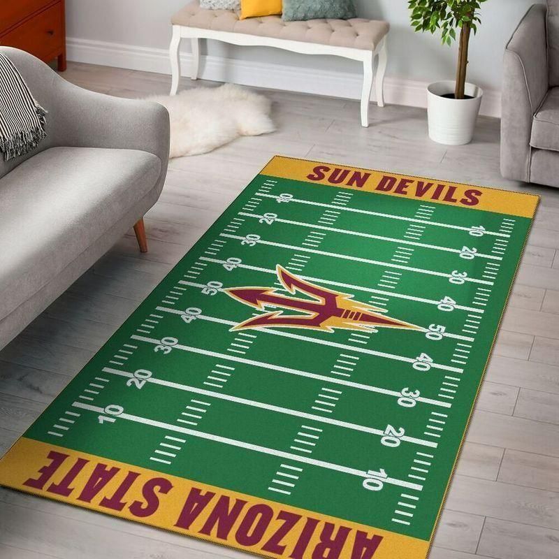 Nfl Team Arizona State Sun Devils Home Field Area Rug Home Decor - Indoor Outdoor Rugs