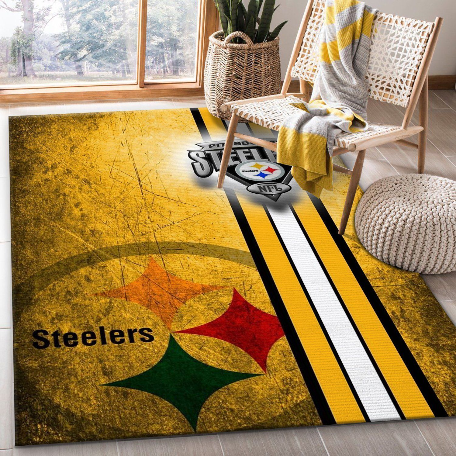 Pittsburgh Steelers 12 Nfl Rug Bedroom Rug Home Decor Floor Decor - Indoor Outdoor Rugs