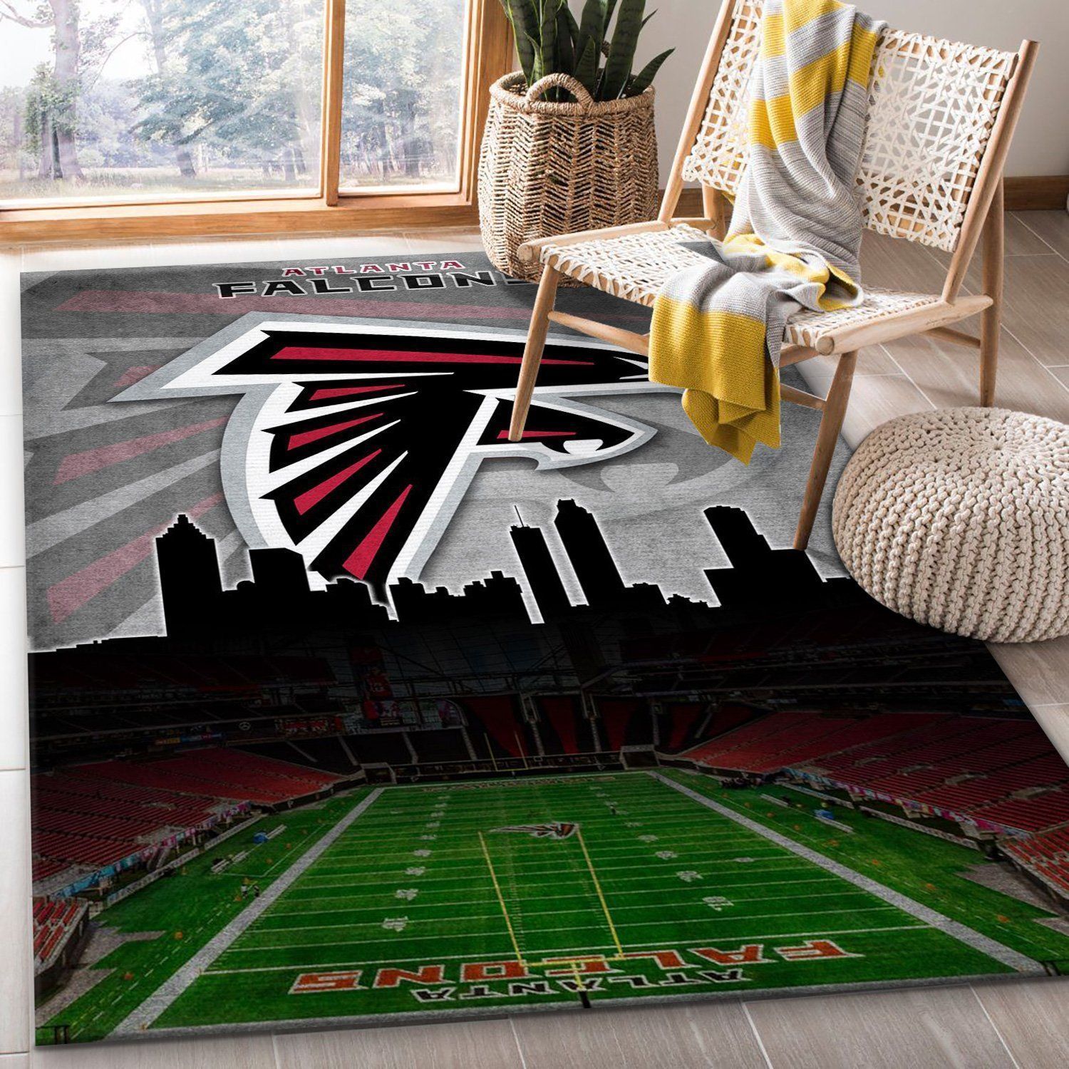 Atlanta Falcons Nfl Area Rug For Christmas Bedroom Rug US Gift Decor - Indoor Outdoor Rugs