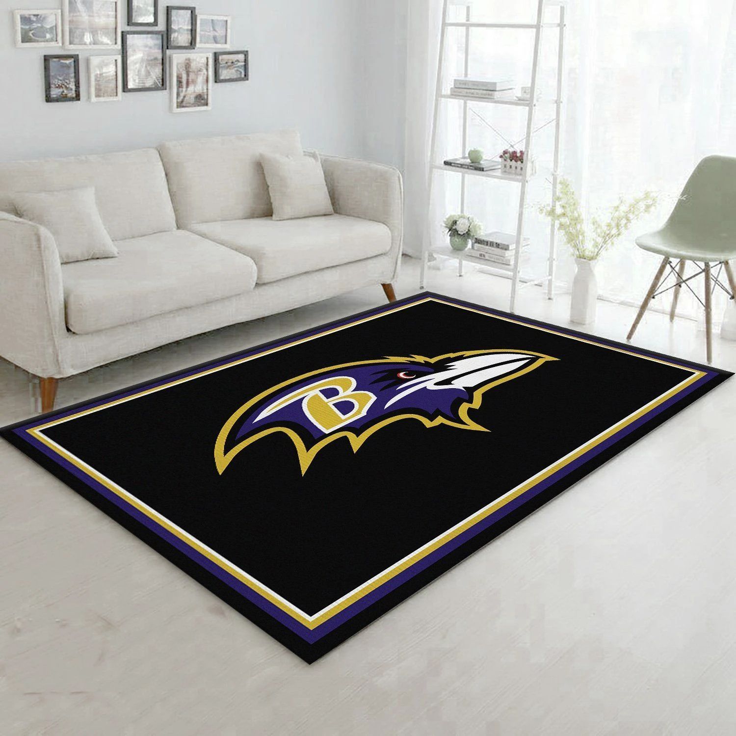 Baltimore Ravens rug Football rug Floor Decor The US Decor - Indoor Outdoor Rugs