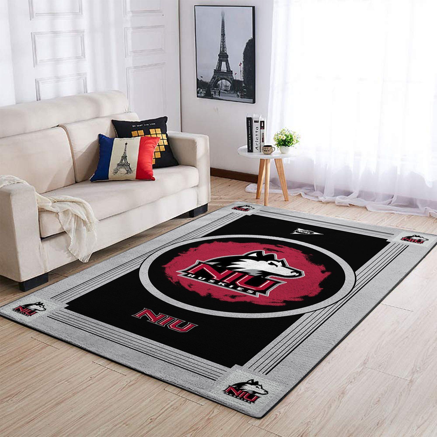 Northern Illinois Huskies Ncaa Team Logo Nice Gift Home Decor Rectangle Area Rug - Indoor Outdoor Rugs