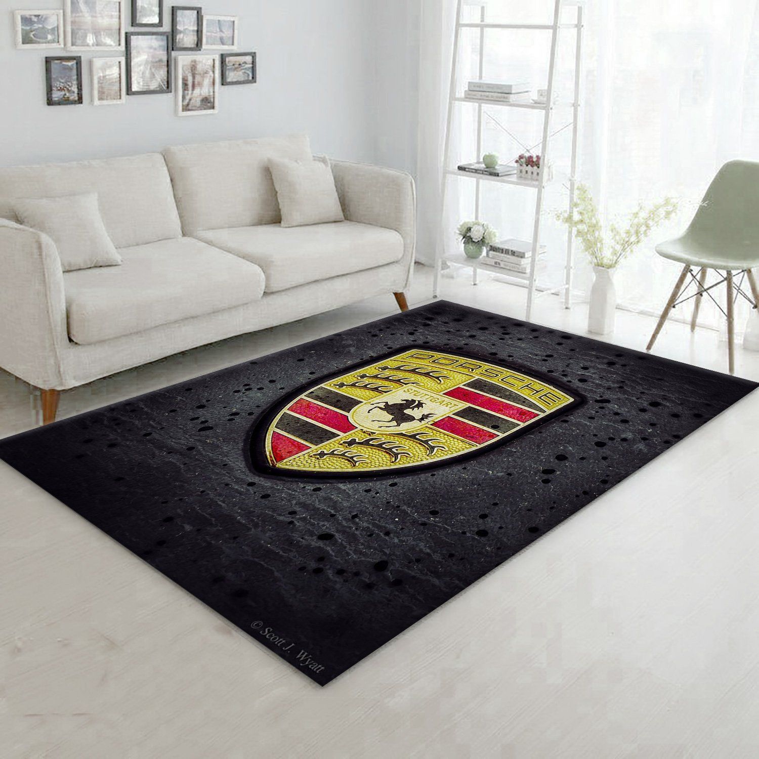 Porsche Logo Ver8 Area Rug For Christmas Living Room Rug Family Gift US Decor - Indoor Outdoor Rugs