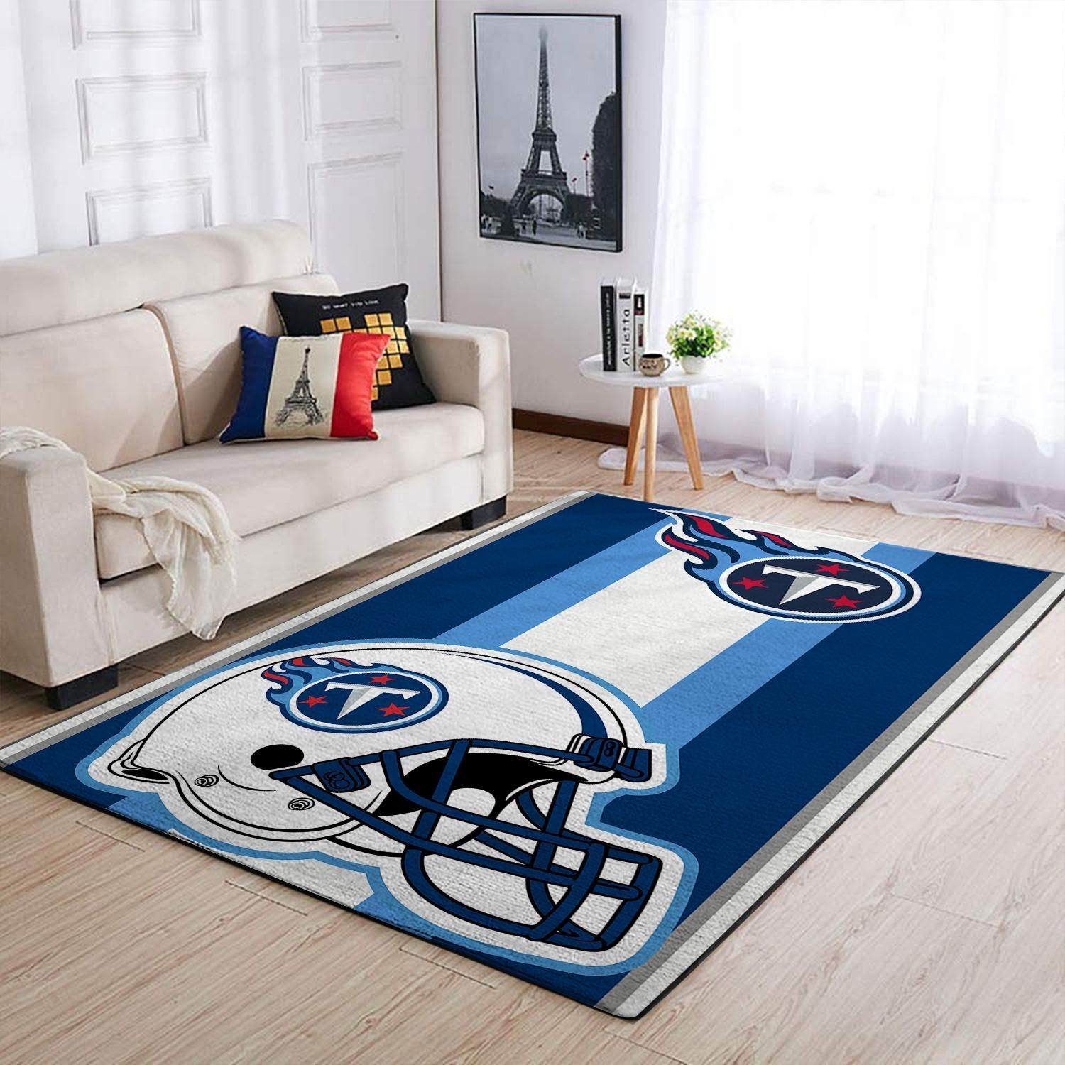 Tennessee Titans Nfl Team Logo Helmet Nice Gift Home Decor Rectangle Area Rug - Indoor Outdoor Rugs