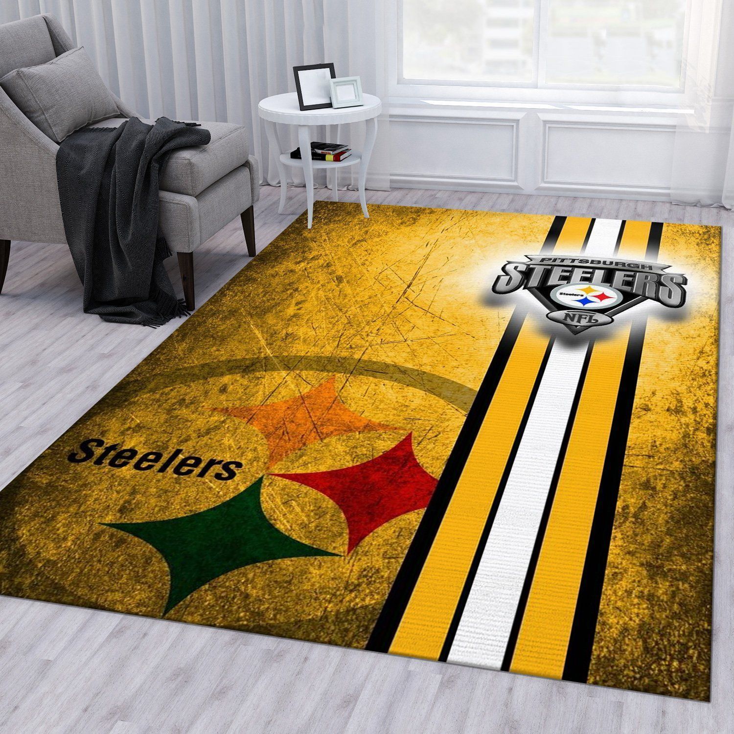 Pittsburgh Steelers 12 Nfl Rug Bedroom Rug Home Decor Floor Decor - Indoor Outdoor Rugs