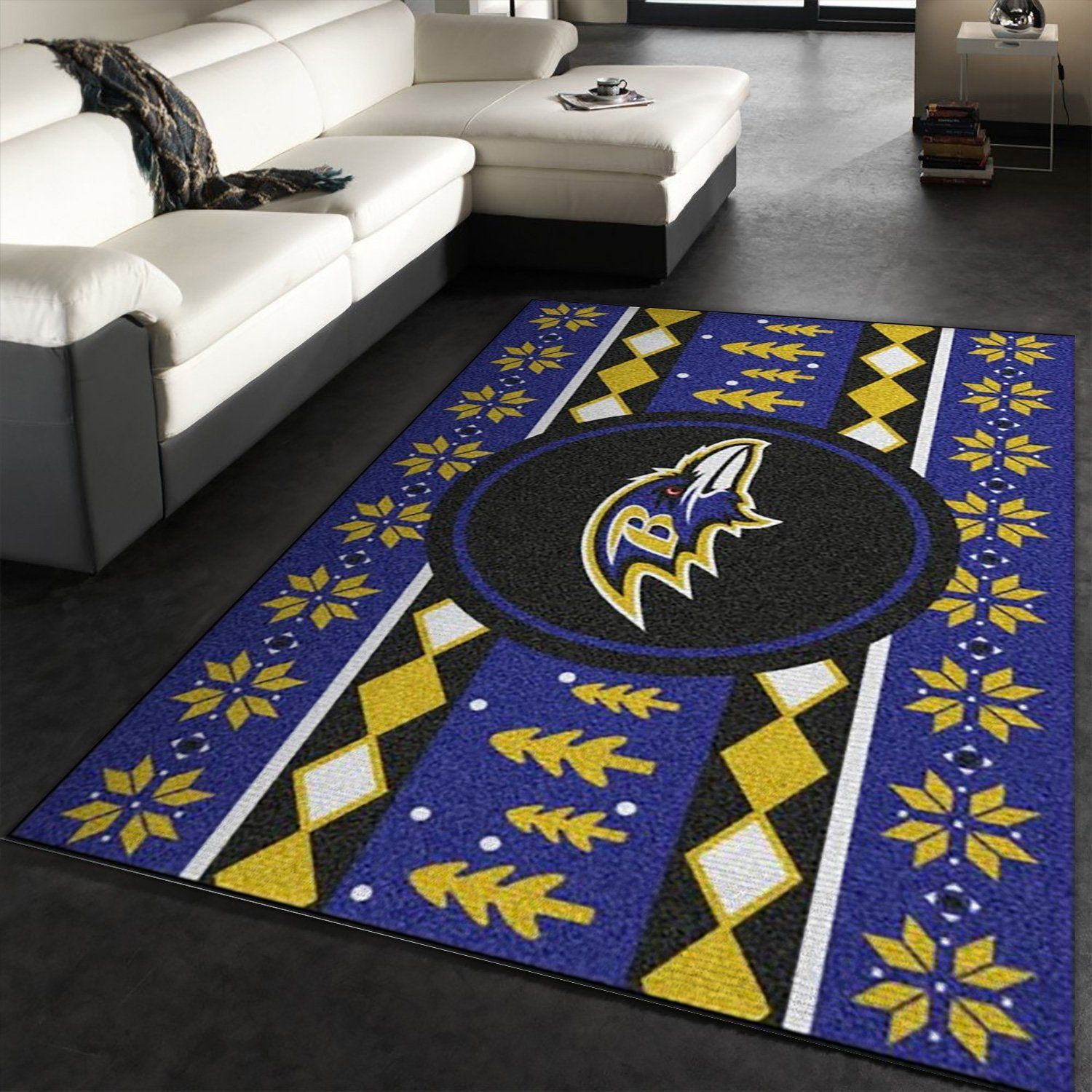 Baltimore Ravens Nfl Area Rug Carpet, Living Room Rug, Christmas Gift US Decor - Indoor Outdoor Rugs