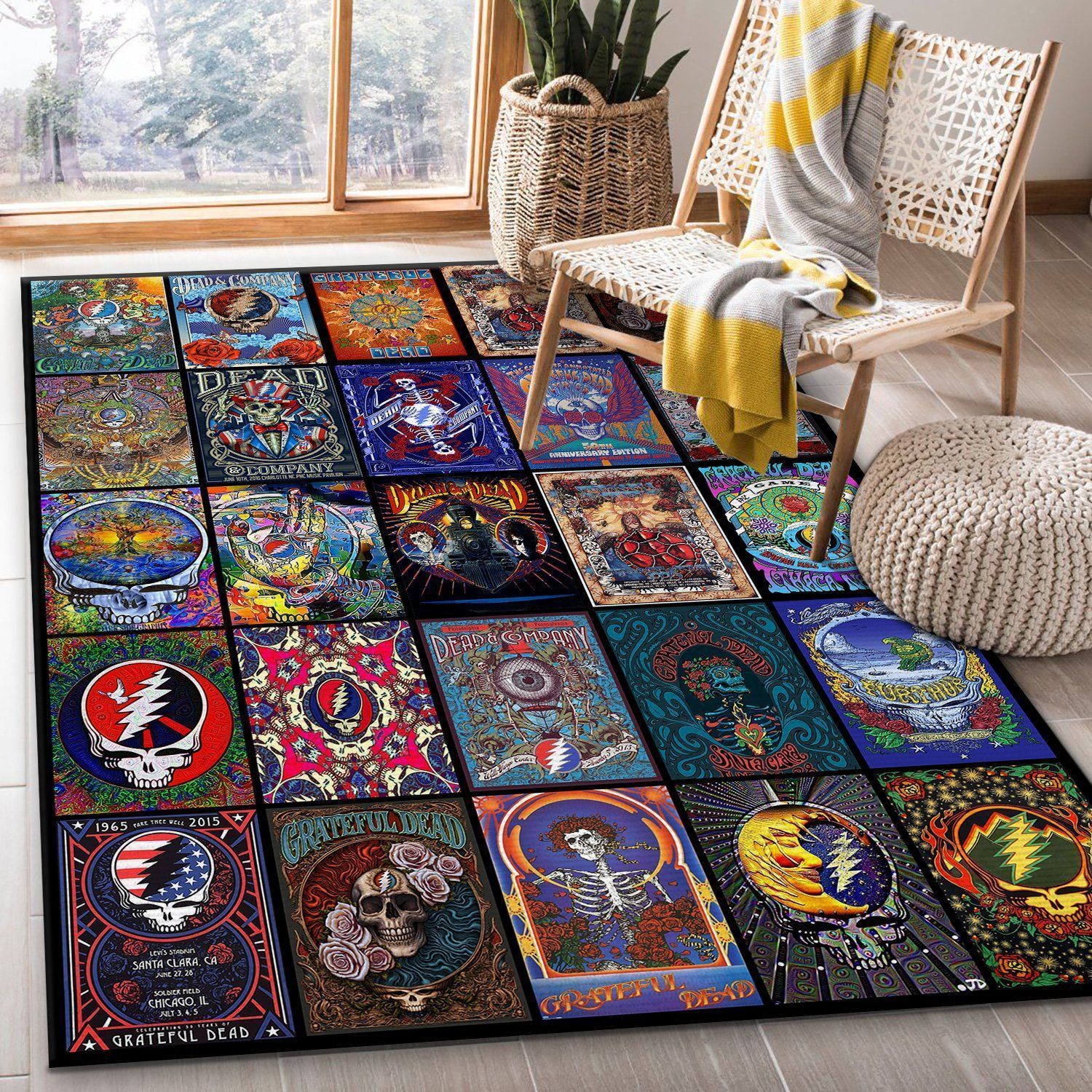 GRATEFUL DEAD HVT270506 Rug Floor Decor The US Decor - Indoor Outdoor Rugs