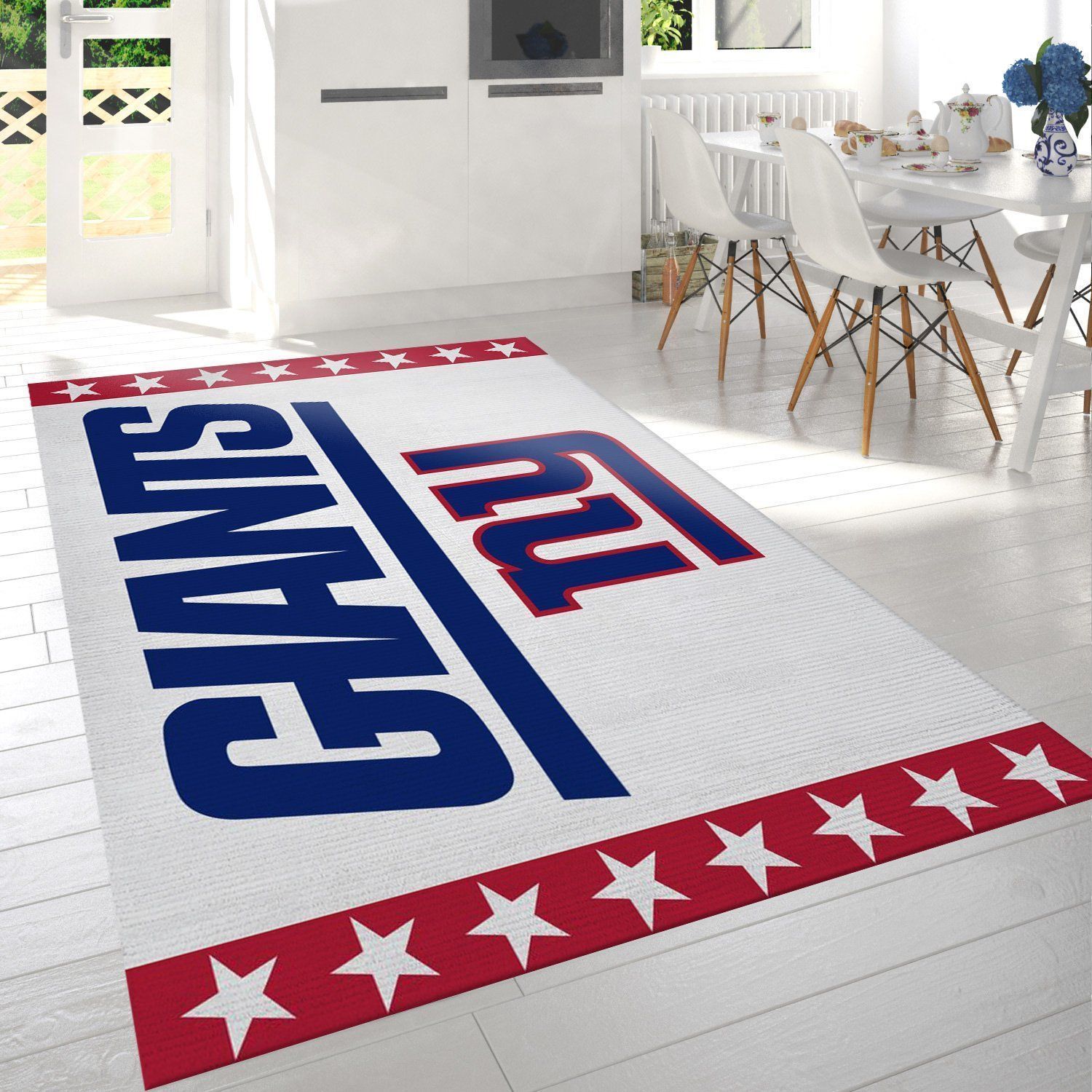 New York Giants Banner Nfl Logo Area Rug For Gift Living Room Rug US Gift Decor - Indoor Outdoor Rugs